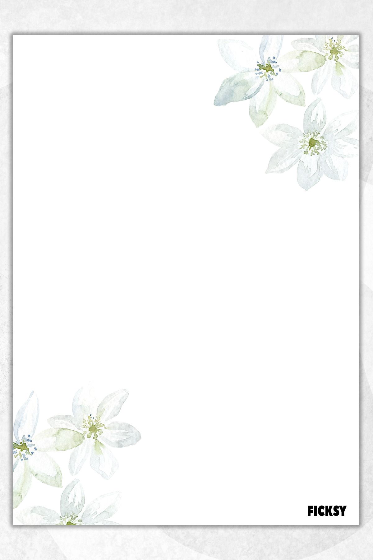 Ficksy-Flower Note Paper - A5 Size - 50 Sheets - Notepad - Memopad - Memo Pad - to Do List - Notebook 1