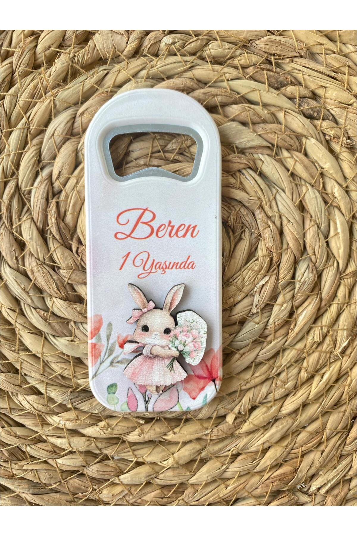 FORONEUS Tavşan Temalı Kız Bebek Açacak Magnet 20'li Paket