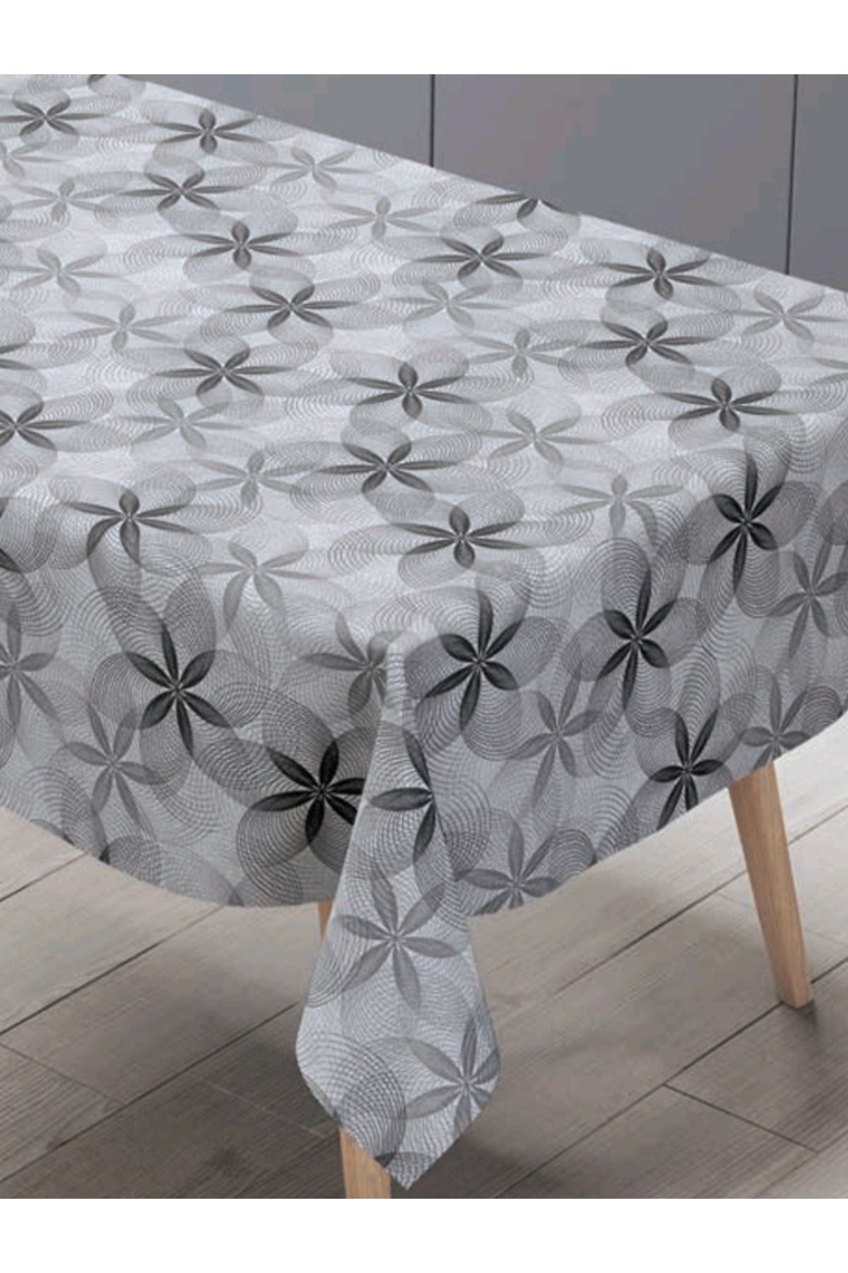 Blue Home-Table Cloth Fiber Lined Pvc Non-Slip Stain Resistant Erasable Mirella Pattern Color No: 110 B 1