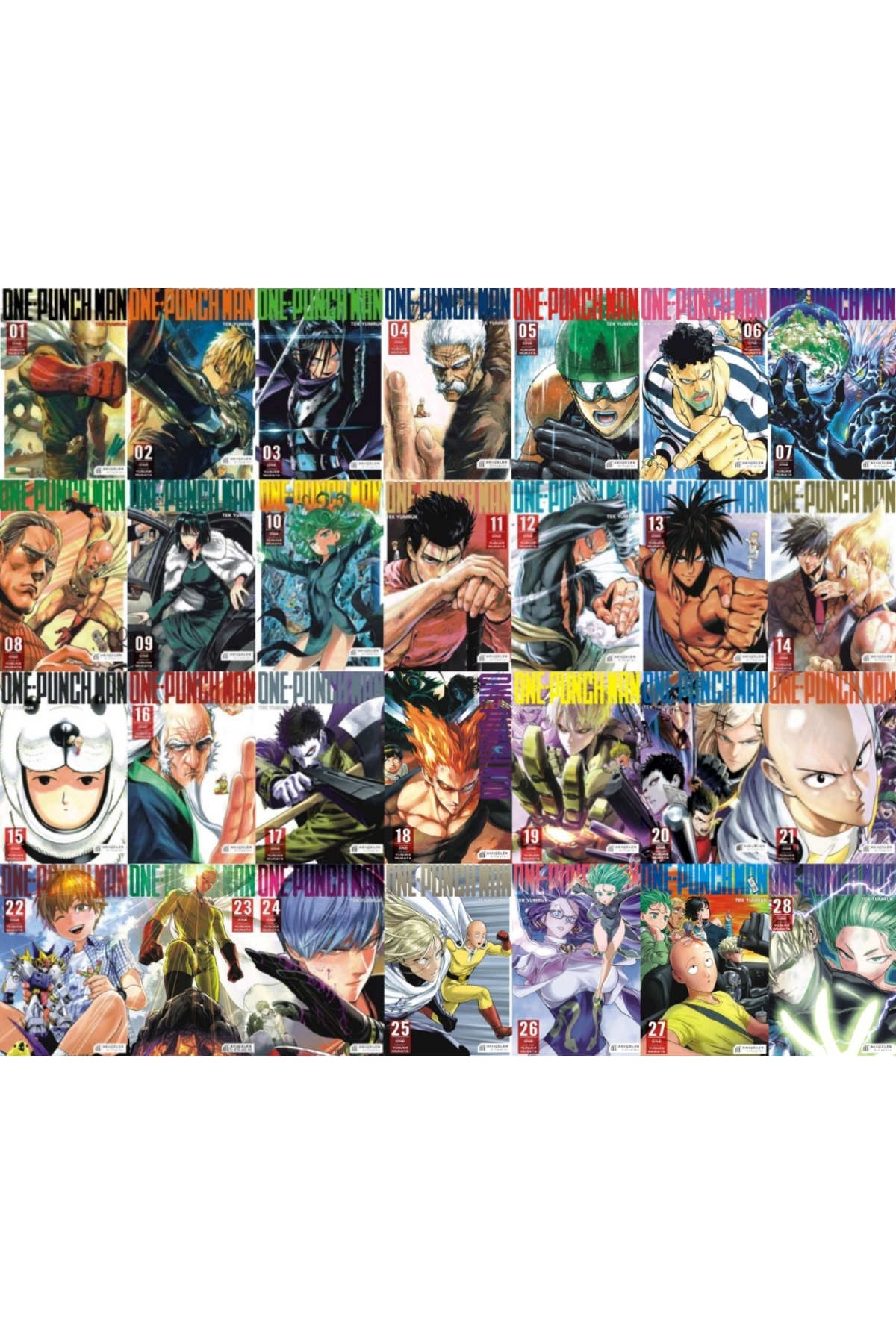 Akıl Çelen Kitaplar One Punch Man 1-28. Ciltler 28 Ciltlik Manga