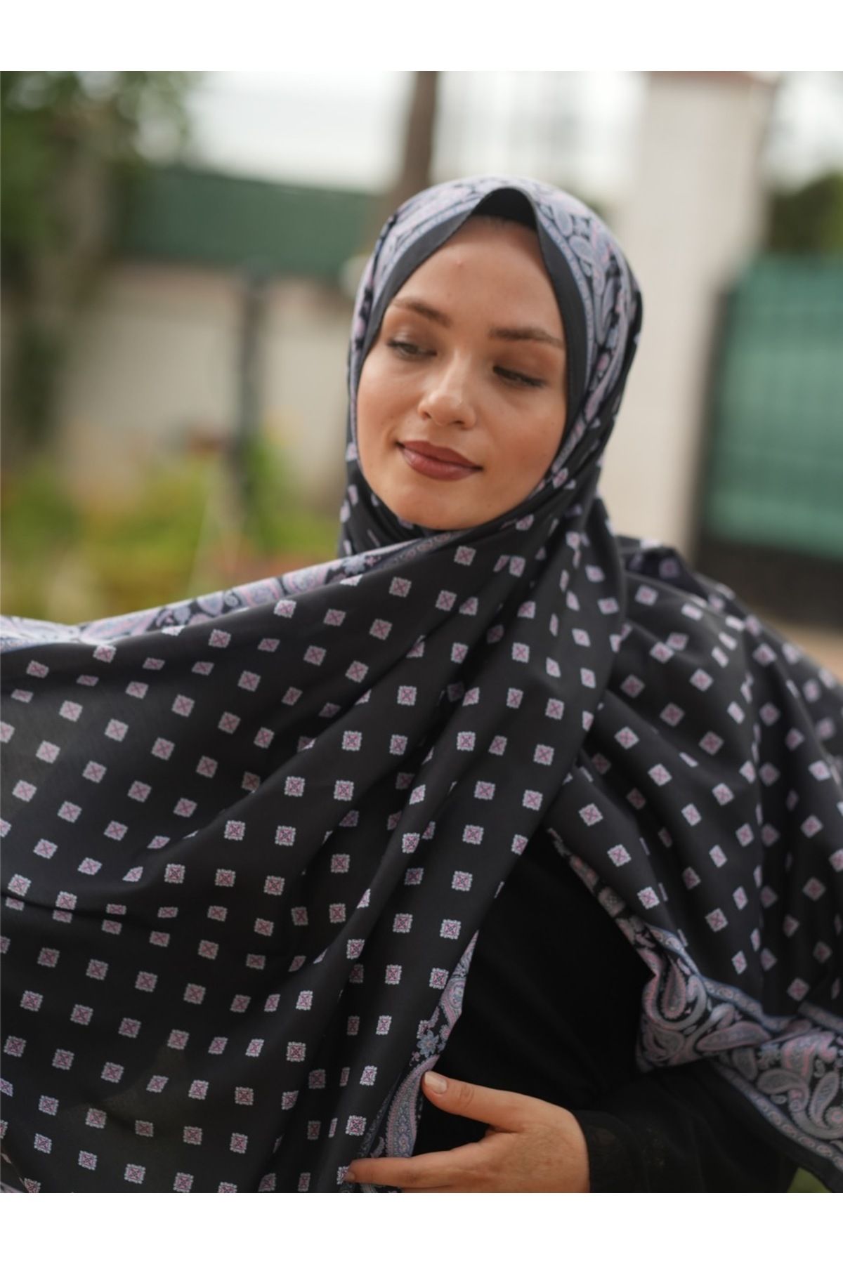 MONOOR-Ethnic Pattern Soft Shawl 2
