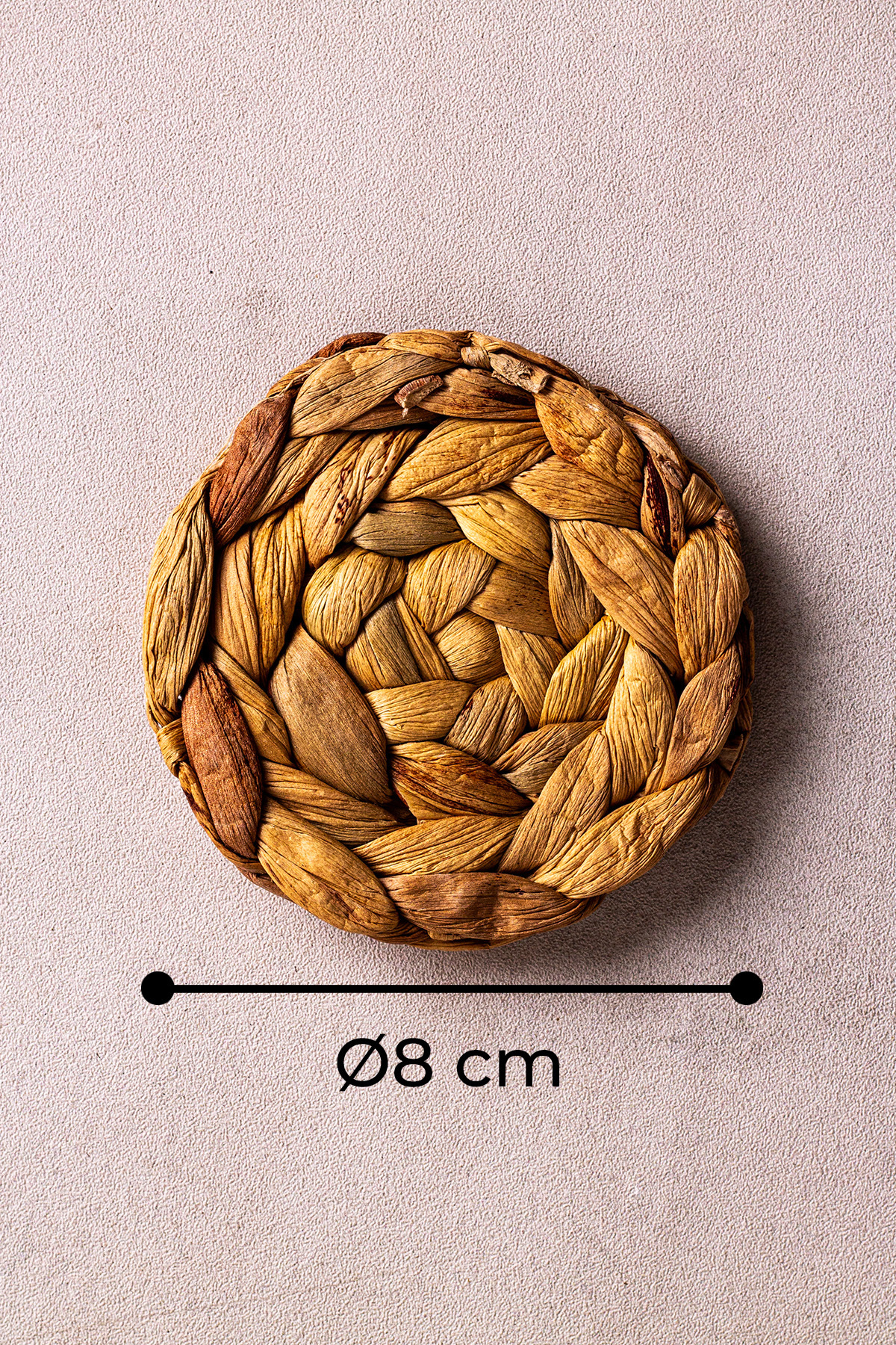 Snippy-Nice - Set of 6 Straw Round Coasters 8 cm 2