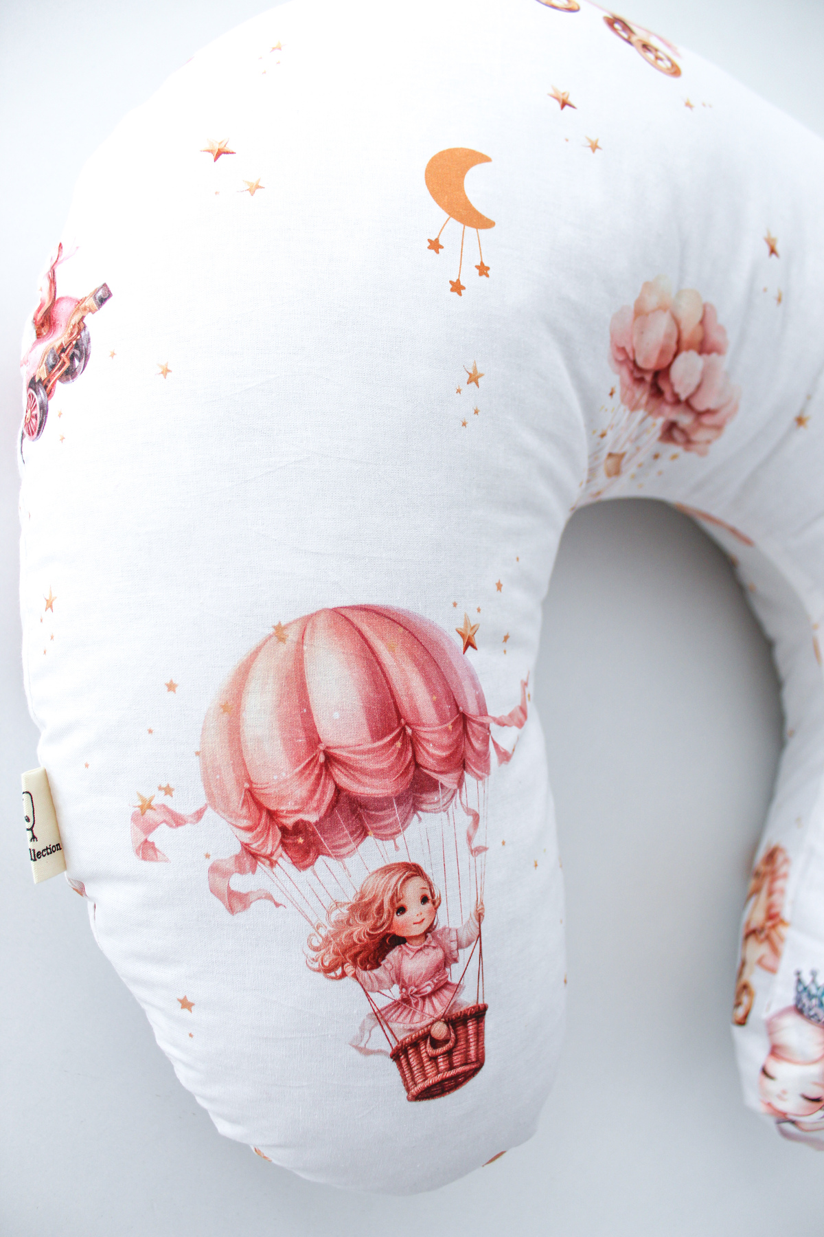 O&G Collection Balonlar %100 Pamuklu Bebek Emzirme Yastığı/ Bebek Destek Minderi / Hamile Yastığı fotoğrafı 2 (önizleme)