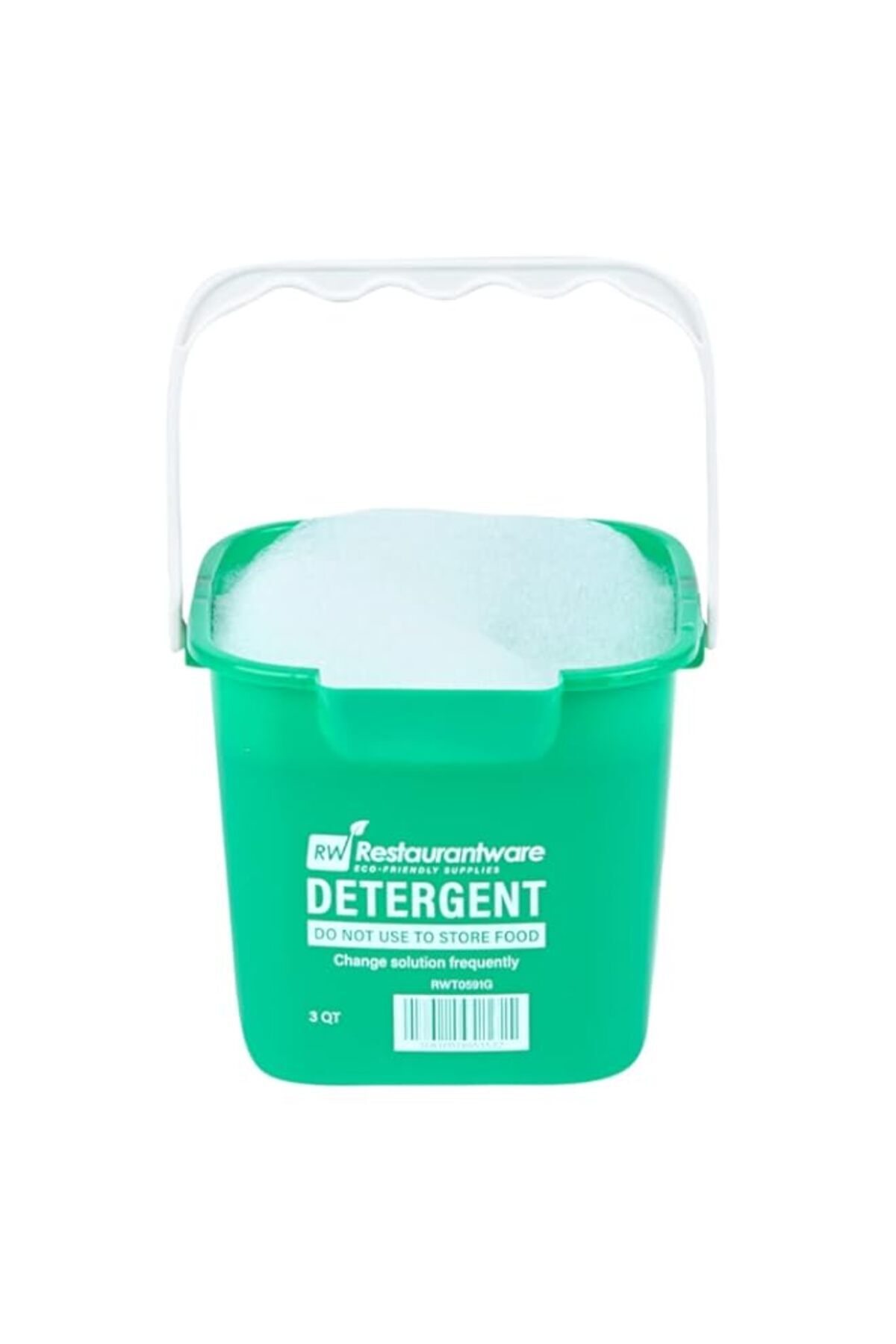 Generic-Restaurantware RW Clean 3 Quart Cleaning Bucket 1 Detergent Square Bucket - With Measurements Built 1
