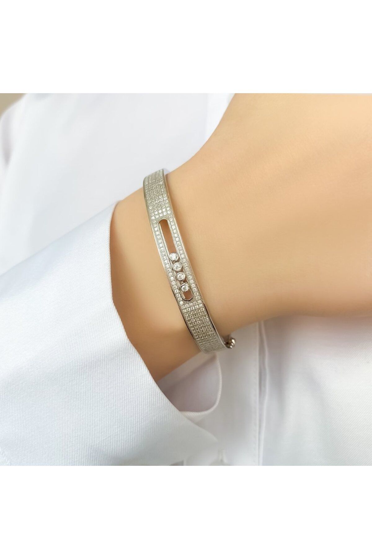 Bijuteria SORELLY-Fixed Silver Bracelet Geometric Pattern 2