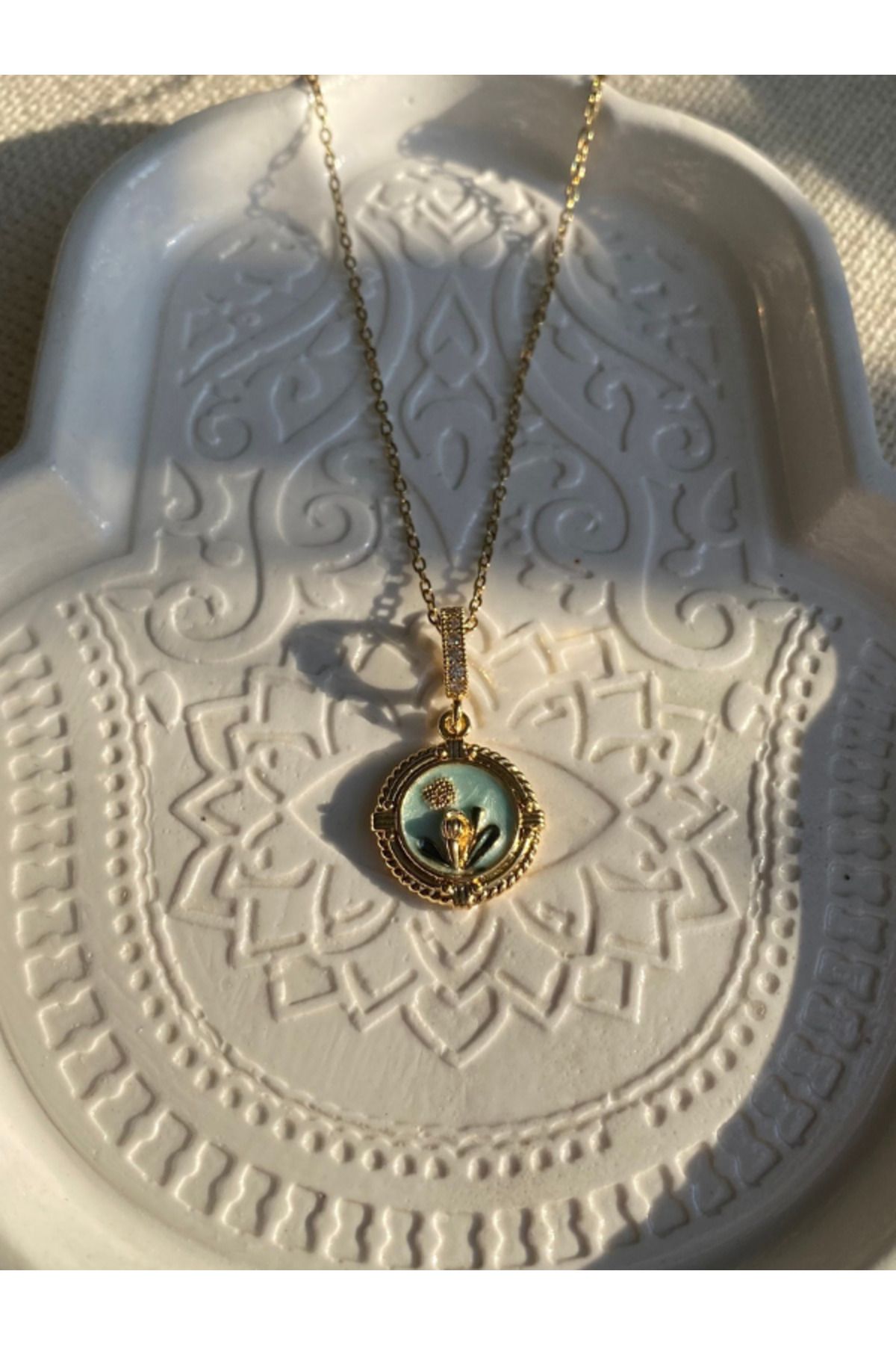 Brethils-Royal Frame Enamel Necklace Guaranteed to Not Tarnish and Rust with Invoice 45 cm 4