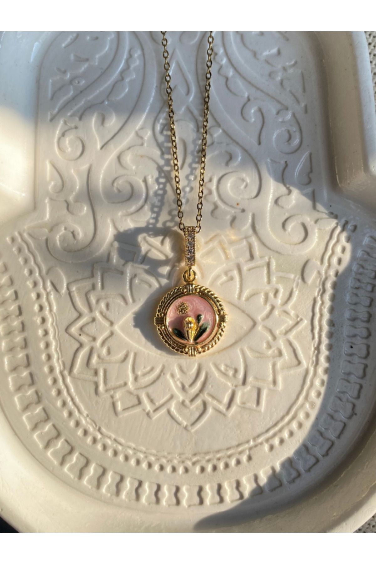 Brethils-Royal Frame Enamel Necklace Guaranteed to Not Tarnish and Rust with Invoice 45 cm 6