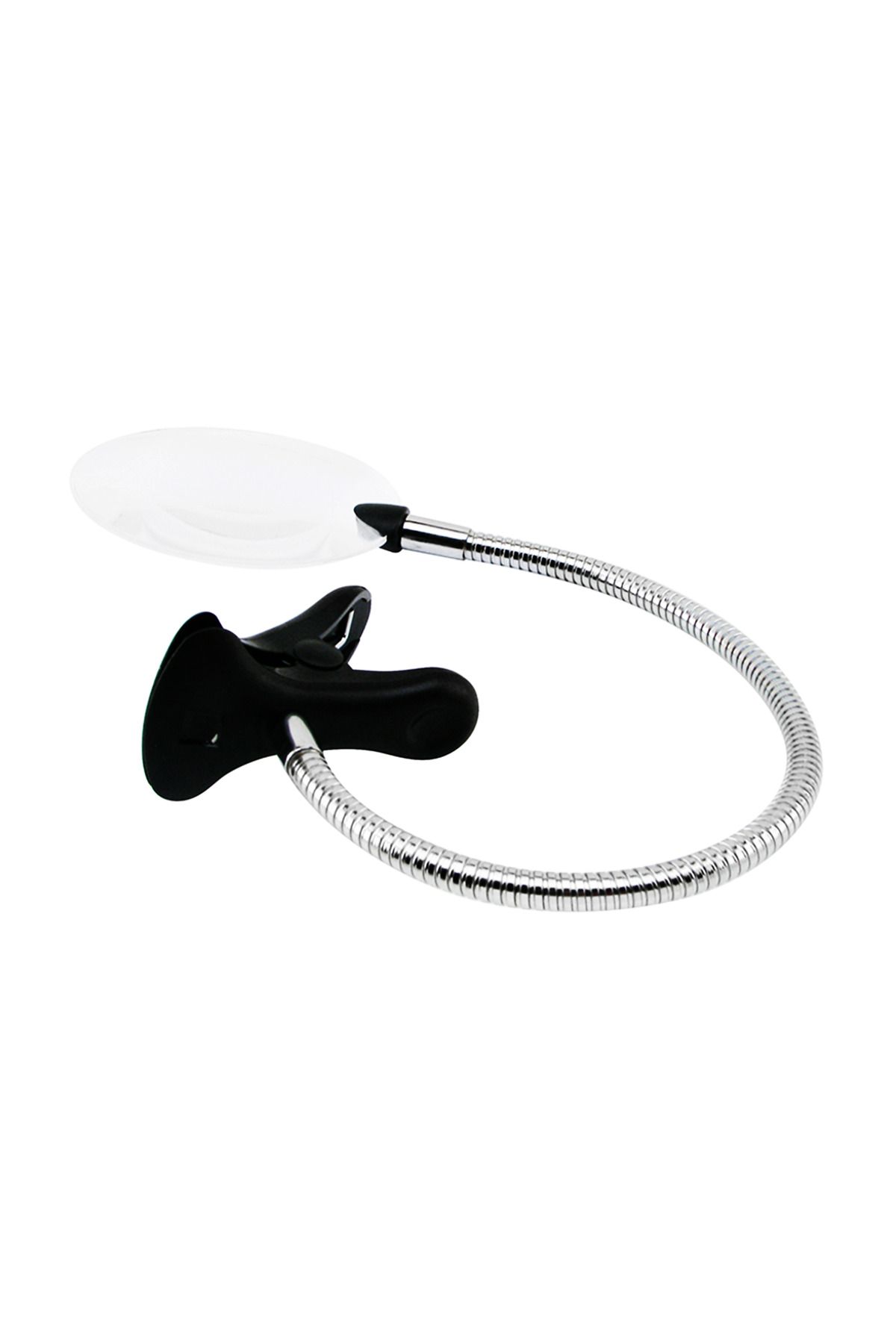 Generic-Large flexible spring-loaded magnifying glass, foldable and adjustable, firmly attaches to any table 3