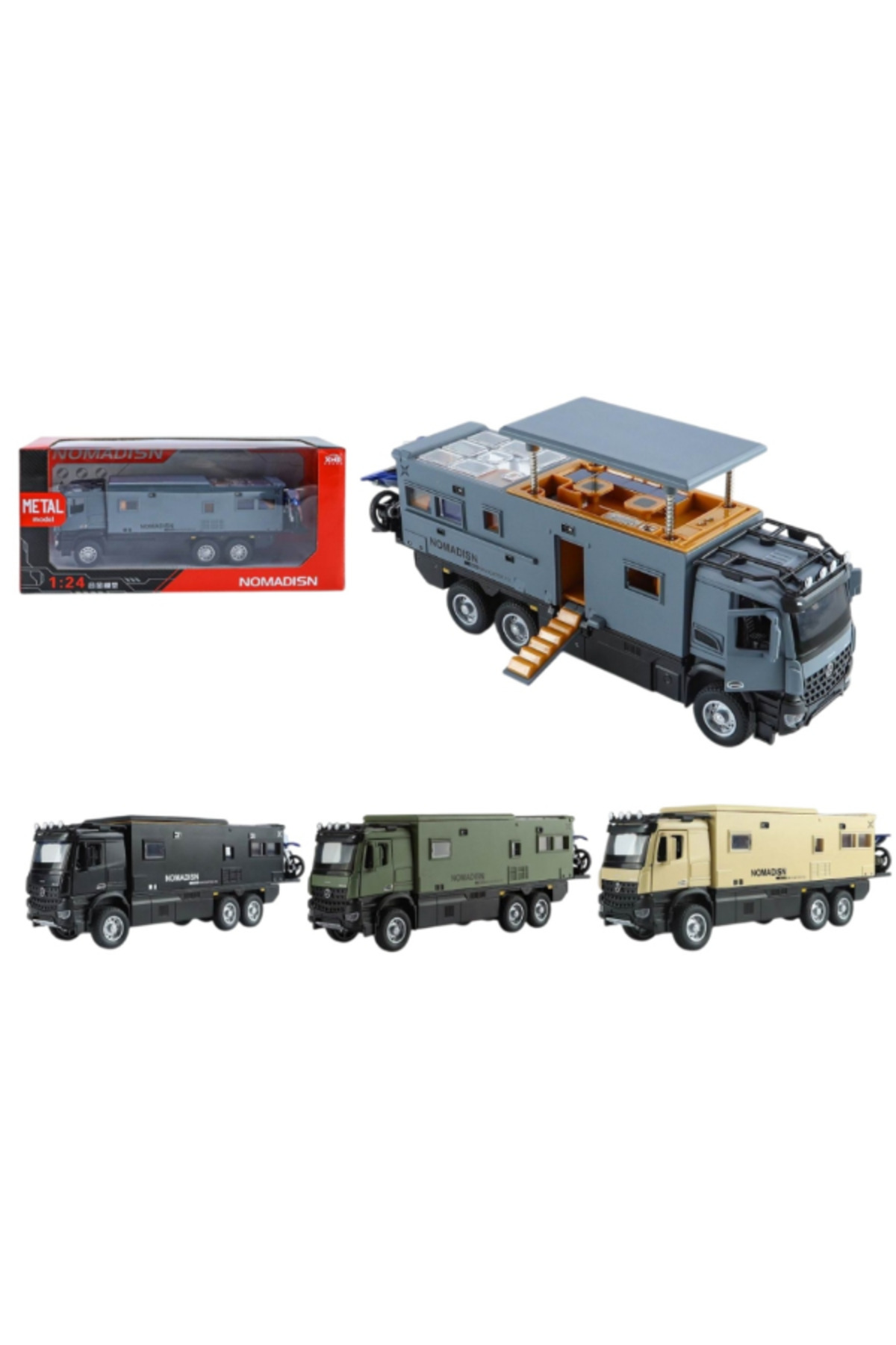 Çek Bırak Işıklı ve Sesli Motorlu Model Kutulu 1:24 Karavan