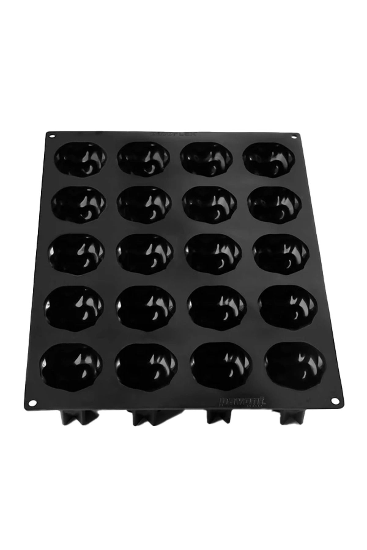 Pavoni-Silicone mold for single-portion, snowy fir trees, 20 cavities, Ø65x75 mm, 100 ml 2