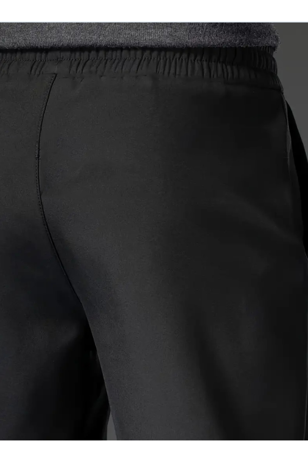 LOSSİA  Erkek Siyah Baggy Büyük Beden Bol Kesim Kaliteli Esnek Rahat Kumaş Eşofman Altıııııı dfghdfhYUS - Görsel 5