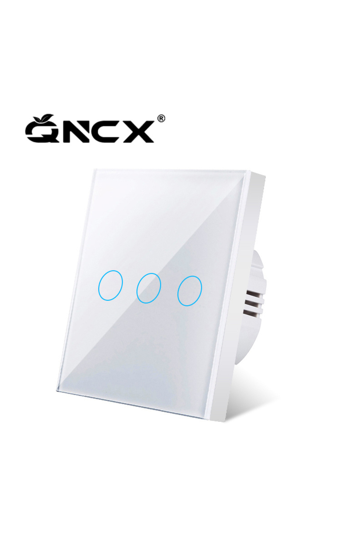 Choice-EU standard 3 gang switch W EU AC100-240 Touch Switch Power Led Panel Wall Light Switches Tempered B 1