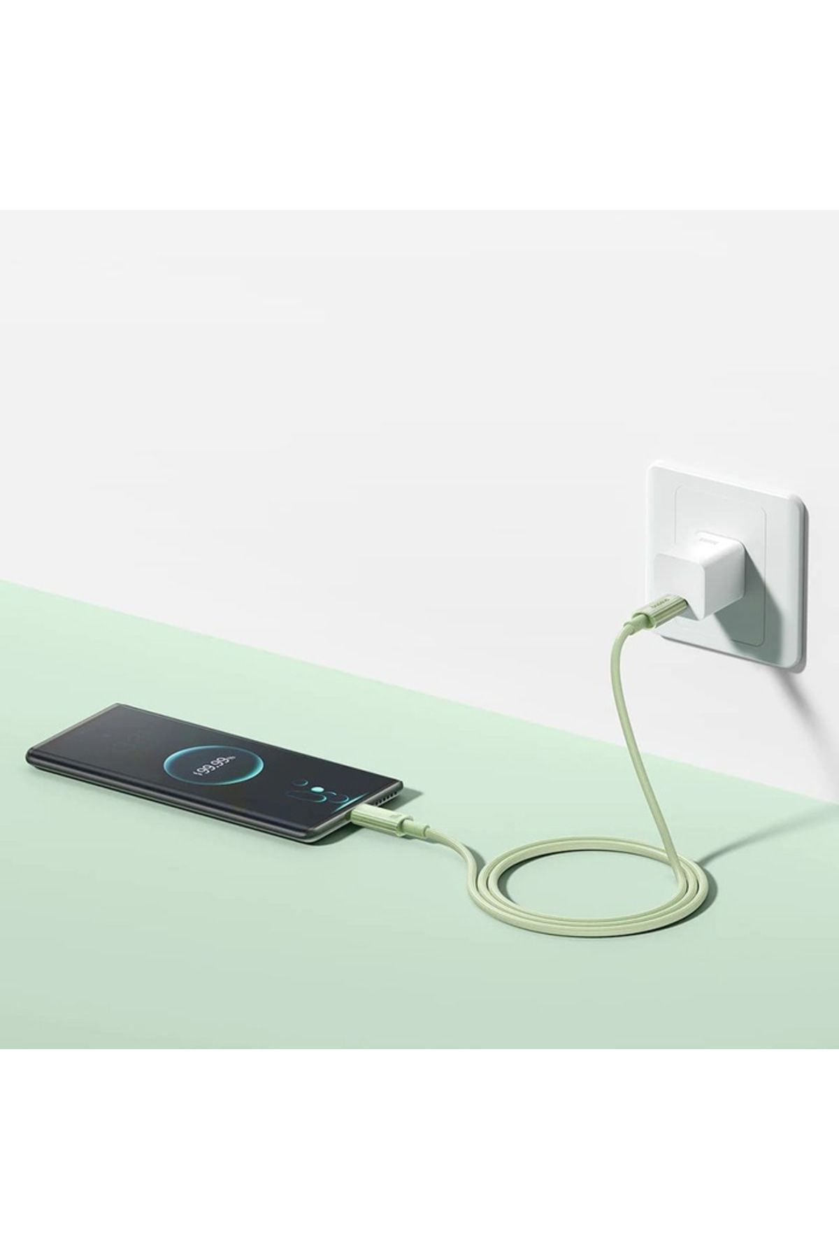 Baseus-Cablu de încărcare super rapidă, USB A la USB Tip-C, 100W, 480Mbps, 2m, Verde 3
