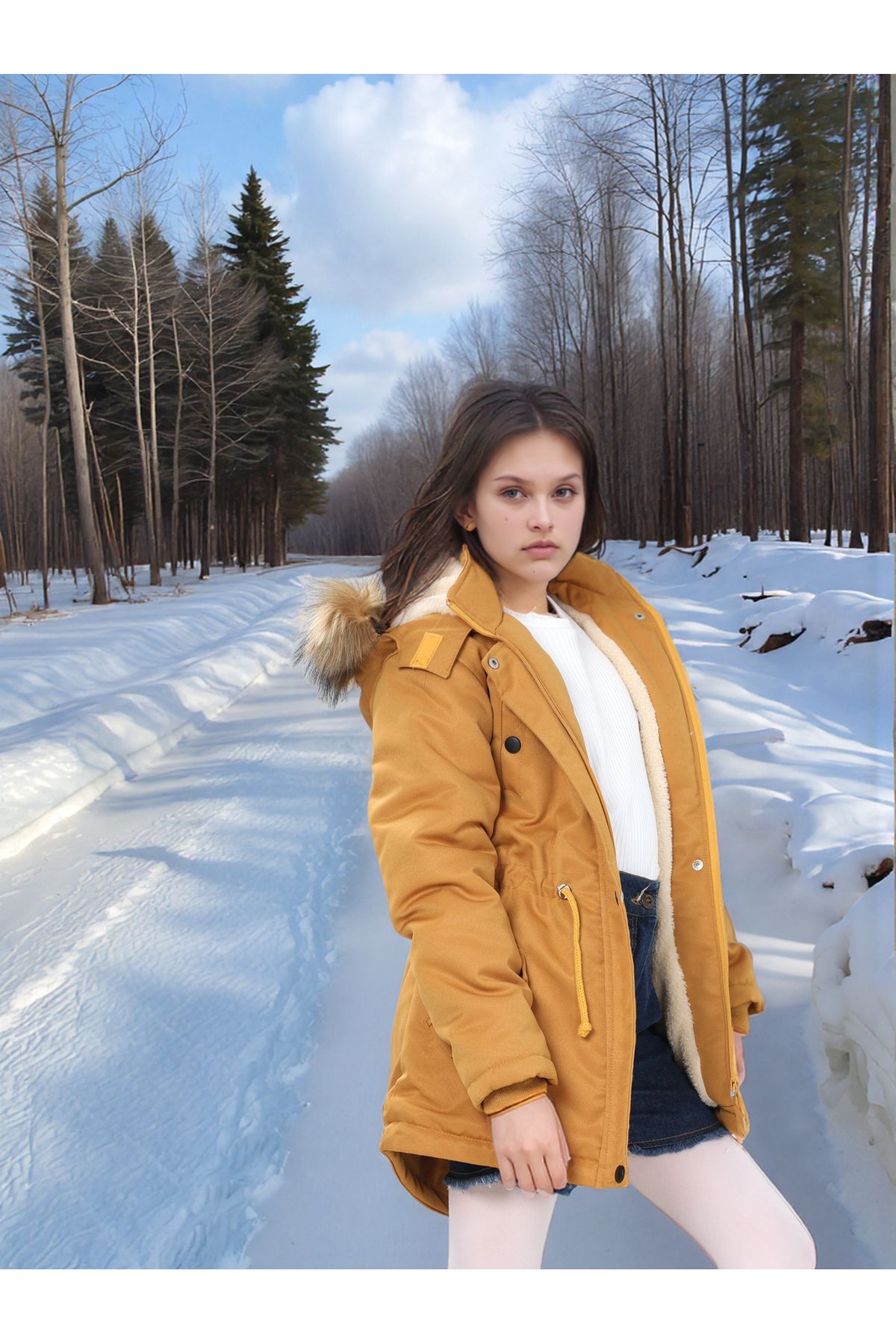 Joui Co-Waterproof Coat with Fur Inside, Hood and Zipper - Non-Deformable Winter Coat - Machine Washable 5
