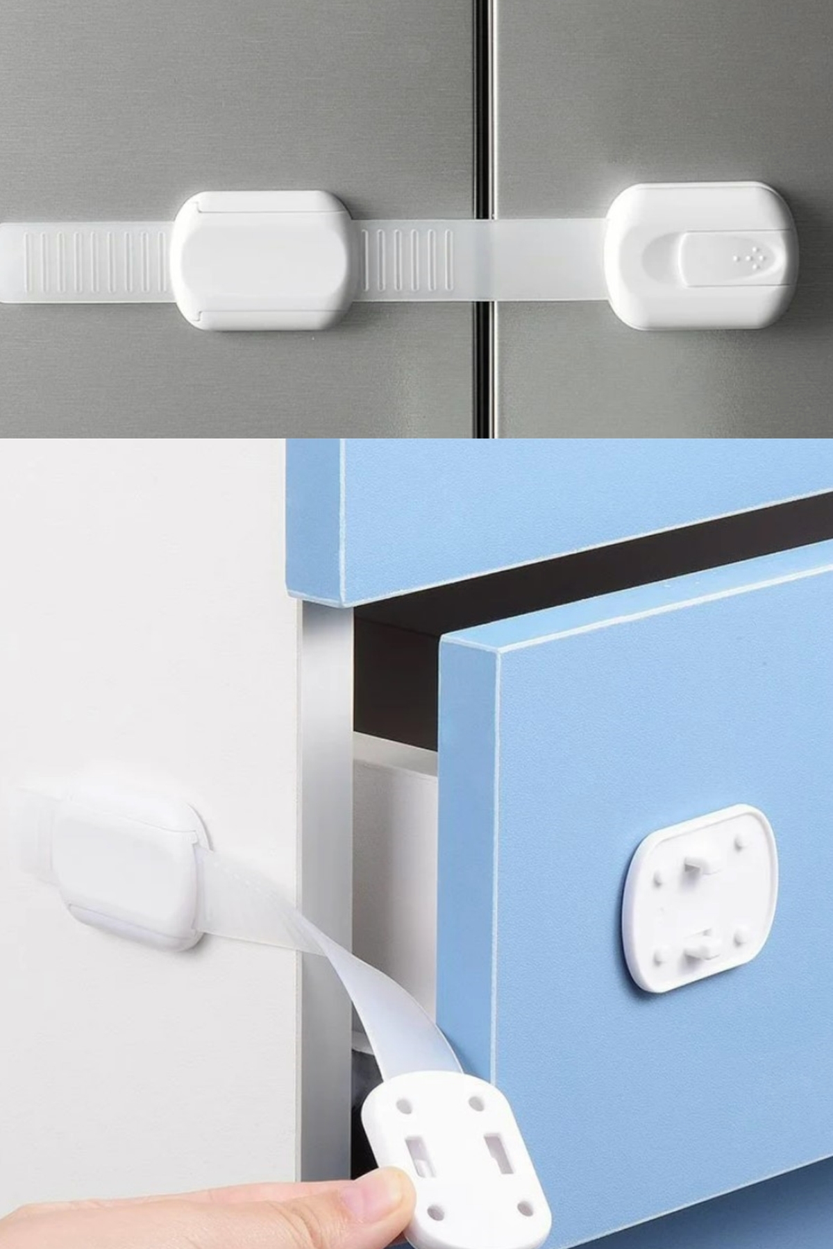 usin 2 ADET Silikon Dolap Çekmece Buzdolabı Eşya Sabitleyici Bebek Çoçuk Koruruyucu Güvenlik Kilidi Kilit fotoğrafı 2 (önizleme)