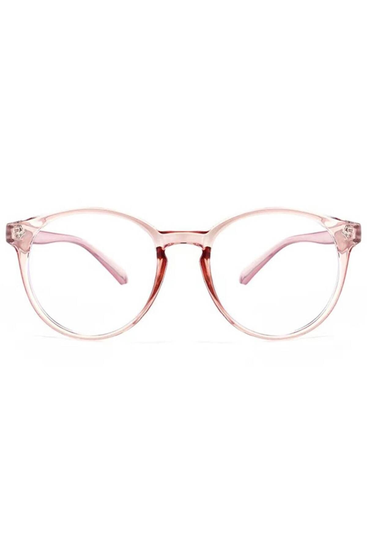 GERICOM-Glasses with transparent lenses, UV protection, without diopters, round shape, polycarbonate, brown 2
