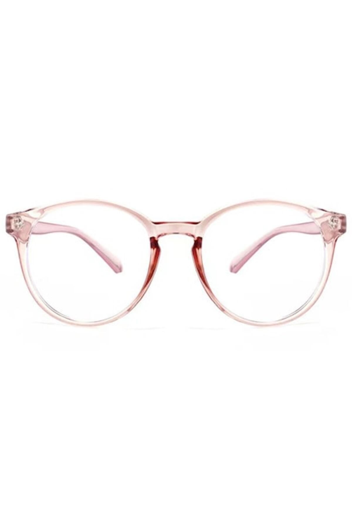 GERICOM-Glasses with transparent lenses, UV protection, without diopters, round shape, polycarbonate, brown 1