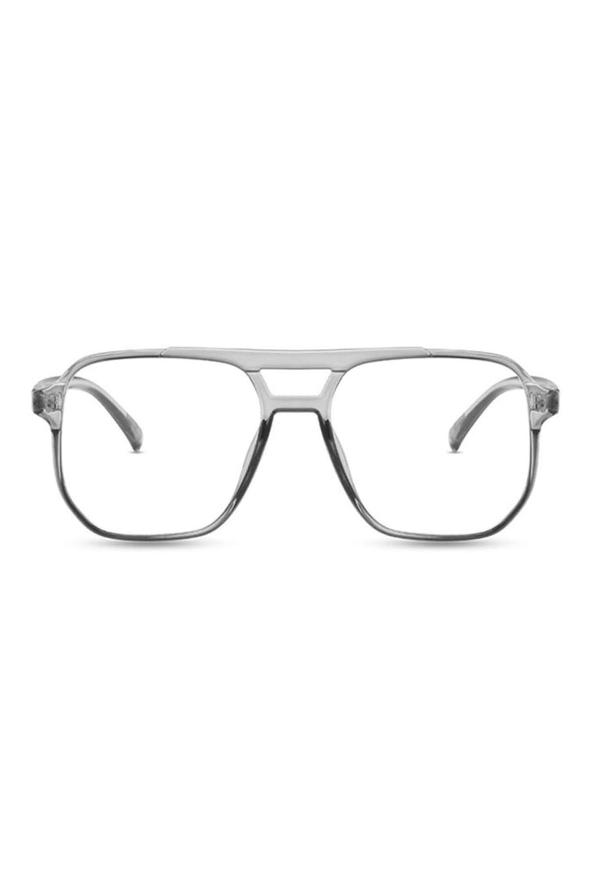 GERICOM-Transparent Lens Glasses with Computer Protection, Non-Diopter, Aviator Style 2