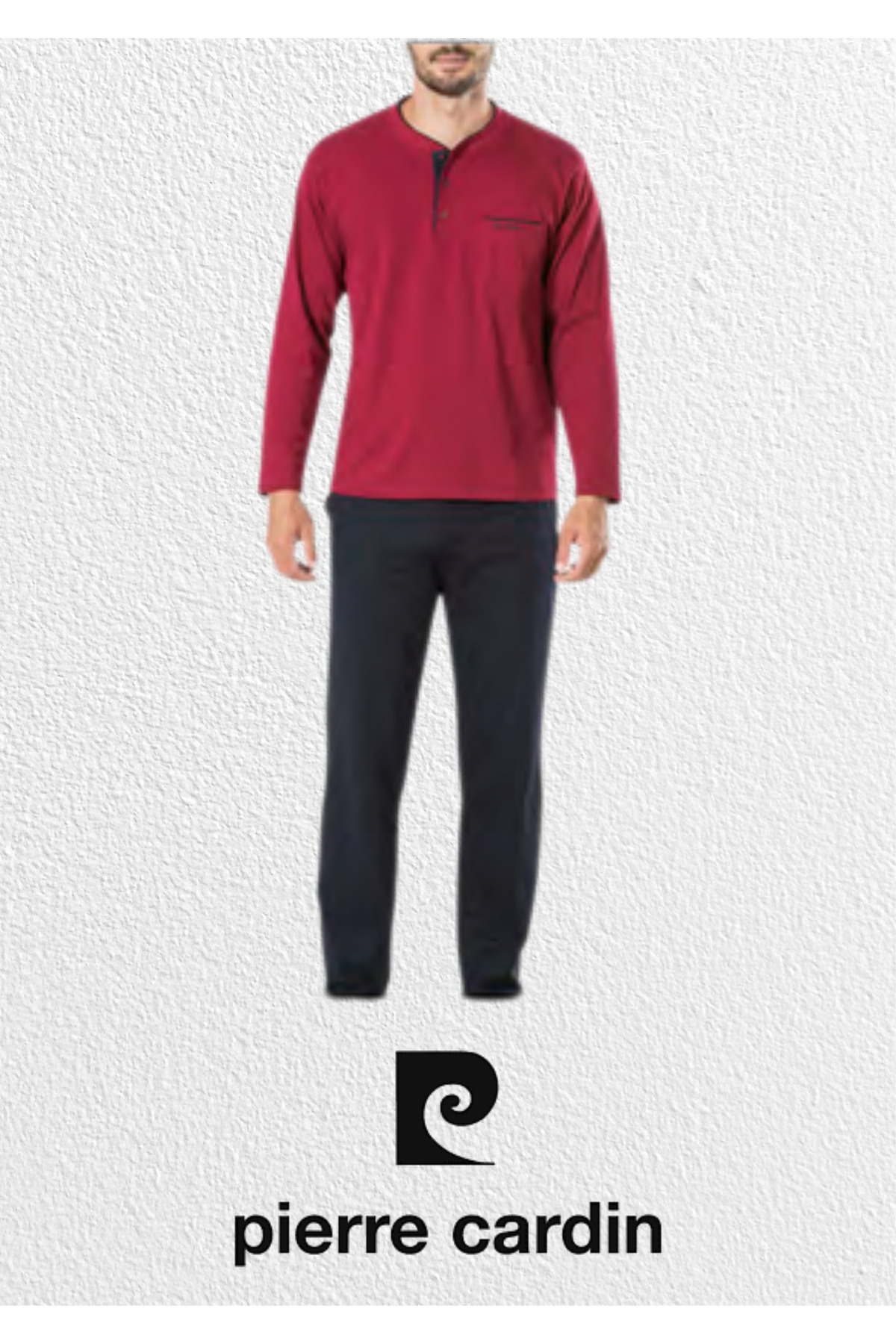 ست پیژامه و لباس خواب مردانه راسته فاق نرمال آستین بلند | پیر کاردین Pierre Cardin L1.PC.5595.291.02 - تصویر 6