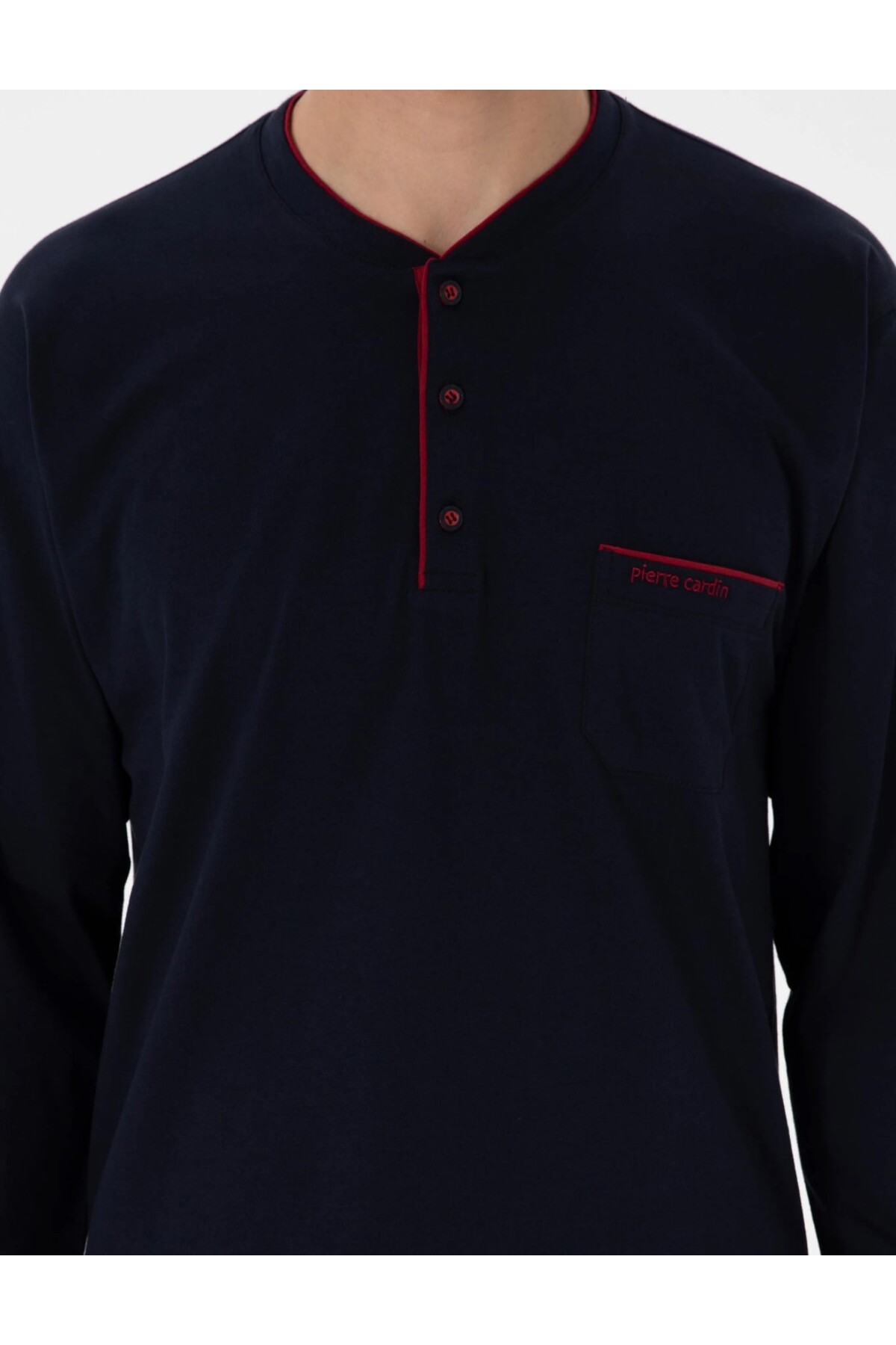 ست پیژامه مردانه راسته فاق نرمال آستین بلند | پیر کاردین Pierre Cardin 3SQ1EK1KT1.5.L - تصویر 6