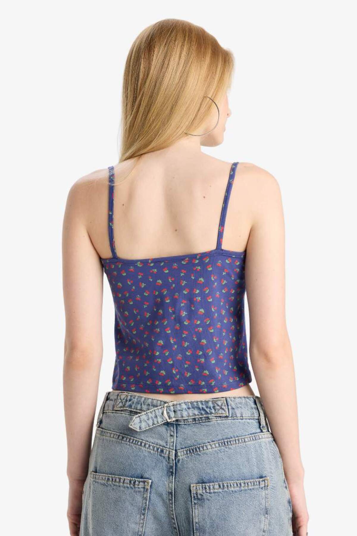 DeFacto-New Season Coool Fitted Fruit Patterned Buttoned Collar Undershirt 6