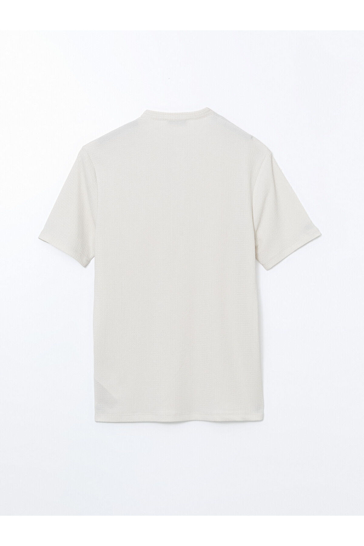 LC Waikiki-Judge Collar Patterned Buttoned Men's Textured T-Shirt 6