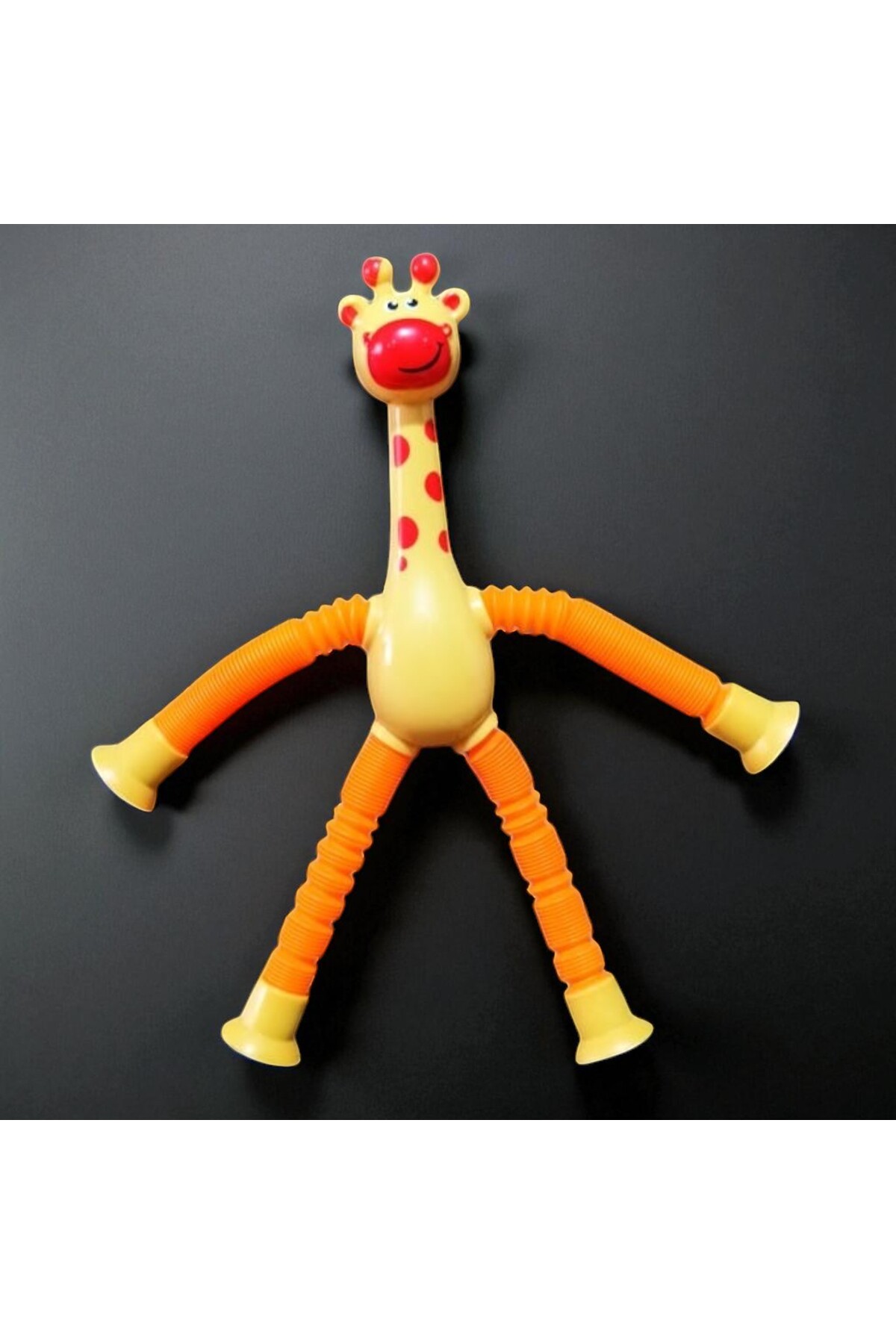 ۳ عددی لوله‌های پاپ حیوان زرافه صورتی، آبی، نارنجی – اسباب‌بازی استرس‌زدای زرافهٔ تلسکوپی قابل‌توسعه