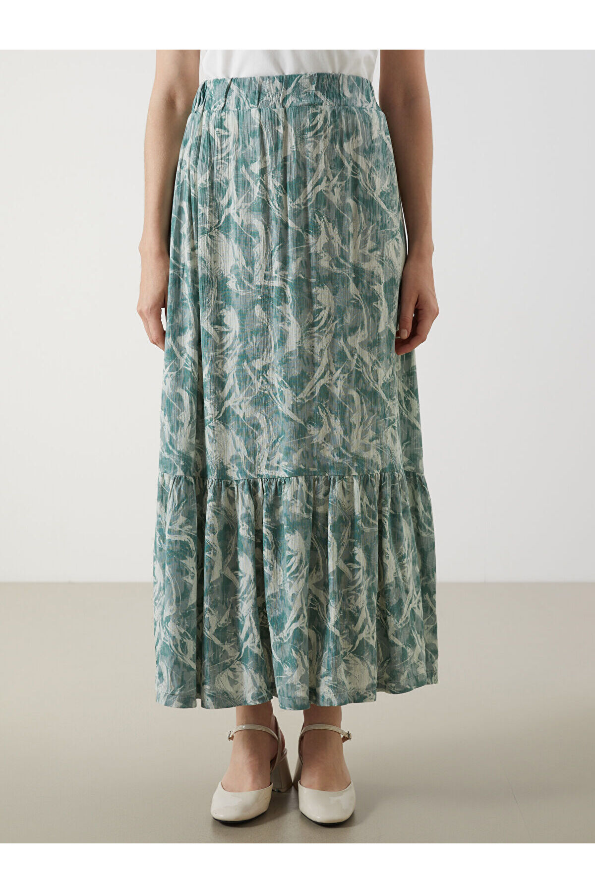 LC Waikiki-Patterned A-Line Skirt with Elastic Waist 3