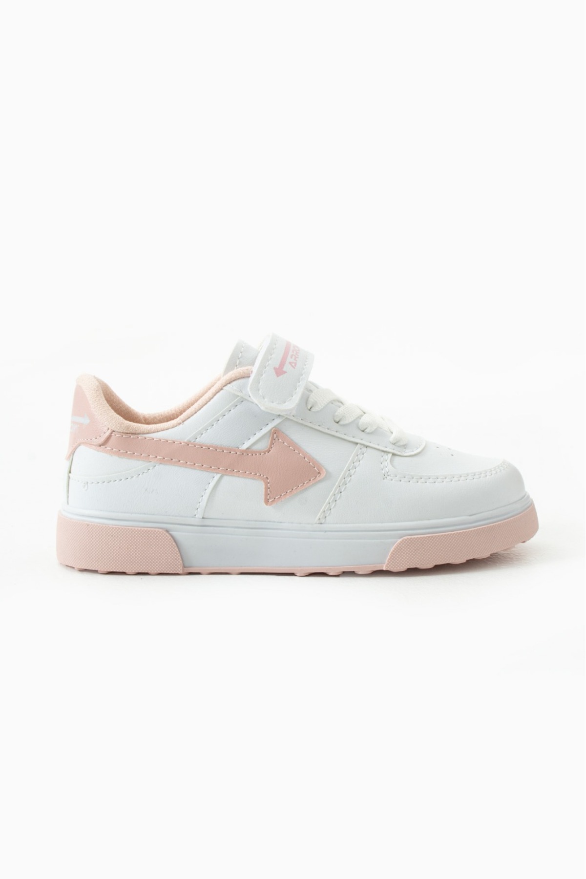 GAK RUN Unisex Cırtlı Beyaz Pudra Rahat Hafif Günlük Sneaker Ayakkabı, Konforlu görsel 4