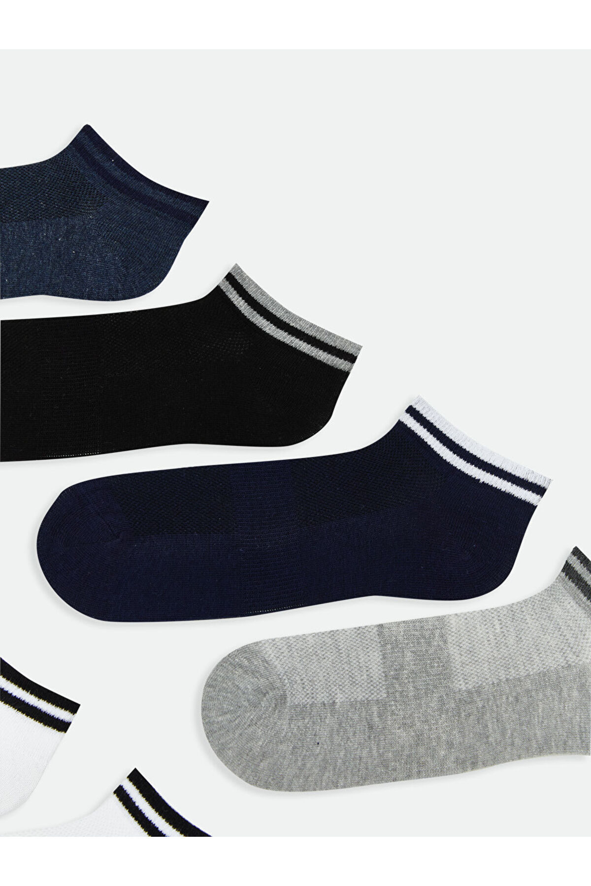 LC Waikiki-Create Your Style from Uzg Store |   Striped Men's Booties Socks 7 Pack 2