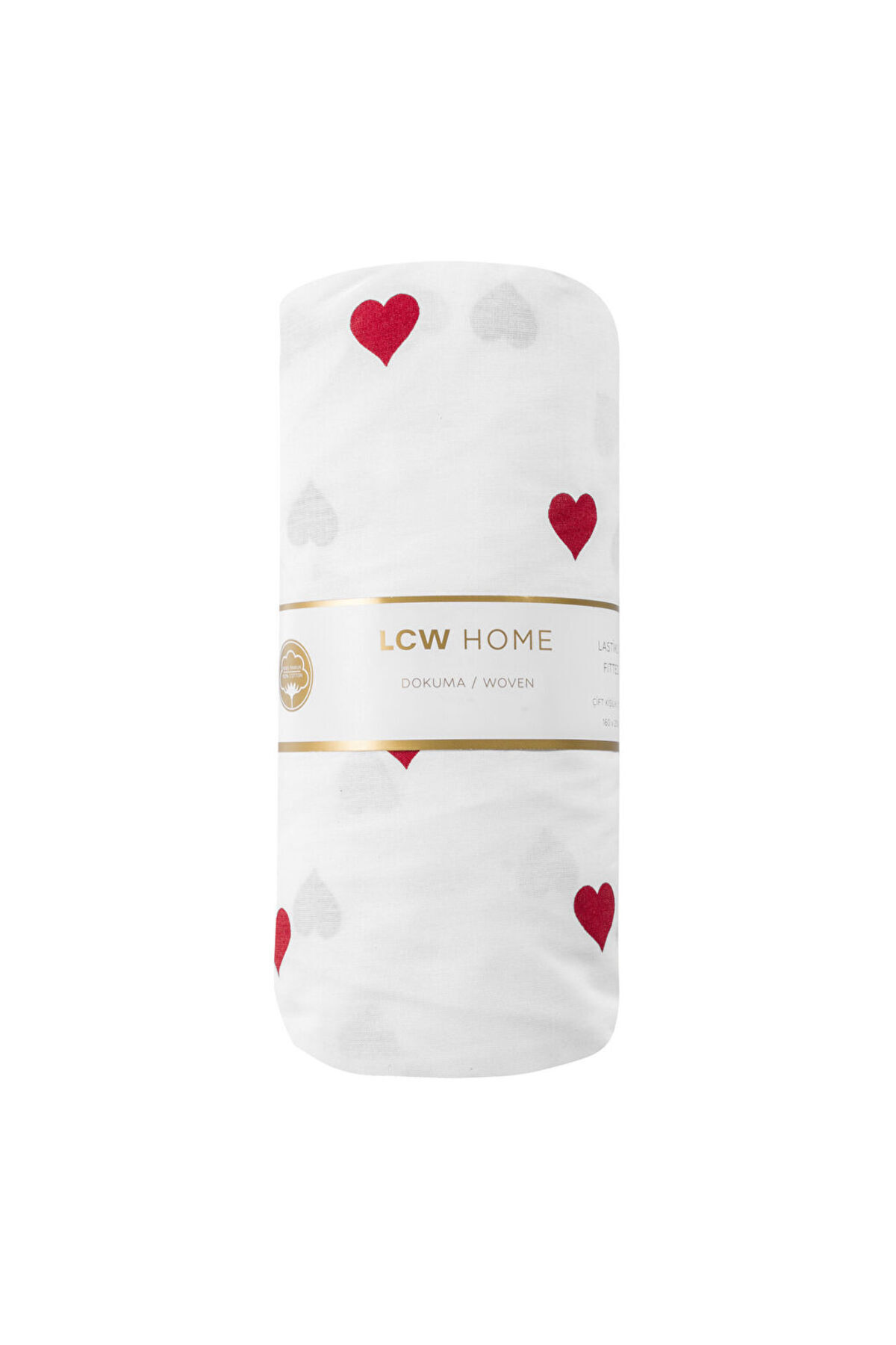 LC Waikiki-Sparkling Selections from Shining Store |   Heart Printed Double Fitted Sheet 1