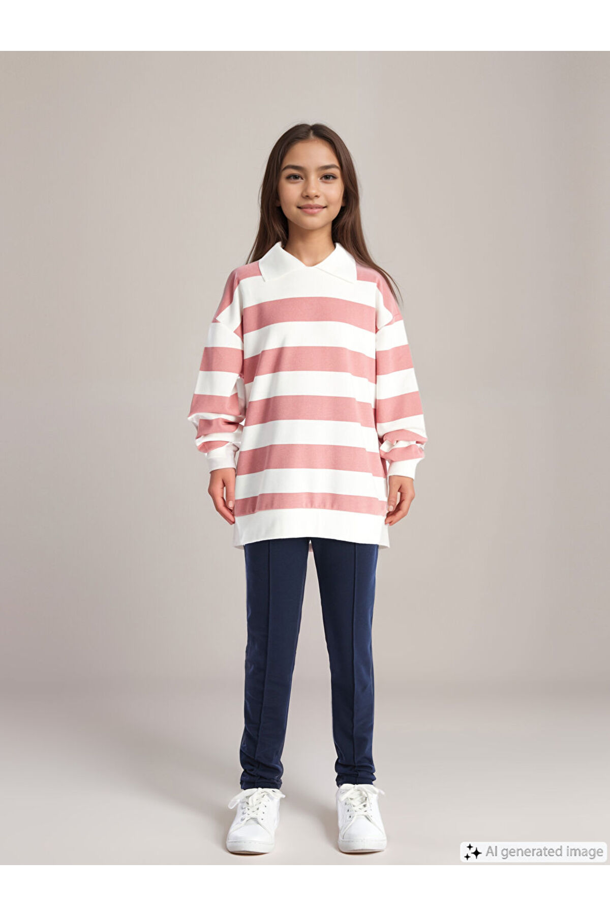 LC Waikiki Lacivert Beli Lastikli Kız Çocuk Uzun Tayt fotoğrafı 2 (önizleme)