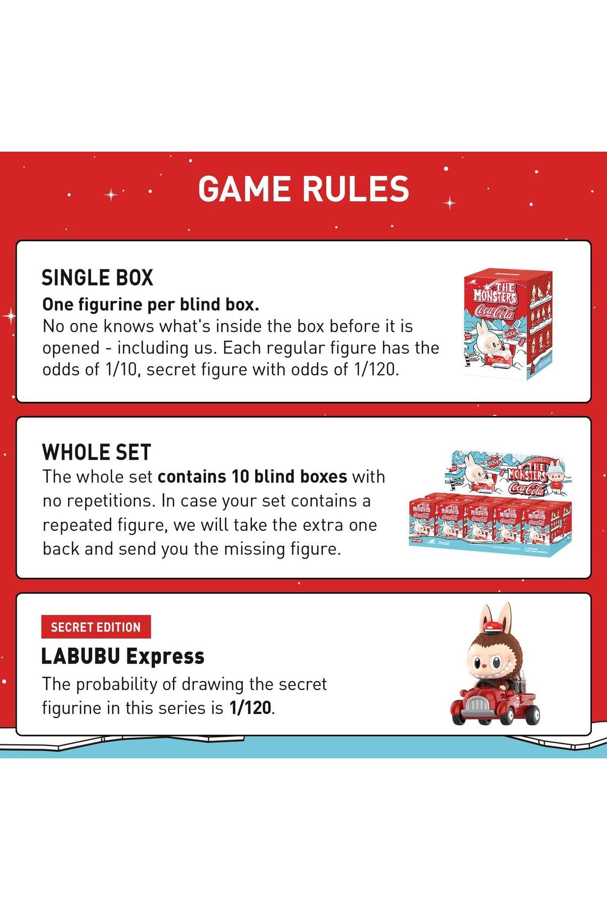 Pop Mart-The Monsters Coca-Cola Series Blind Box Figures Random 5