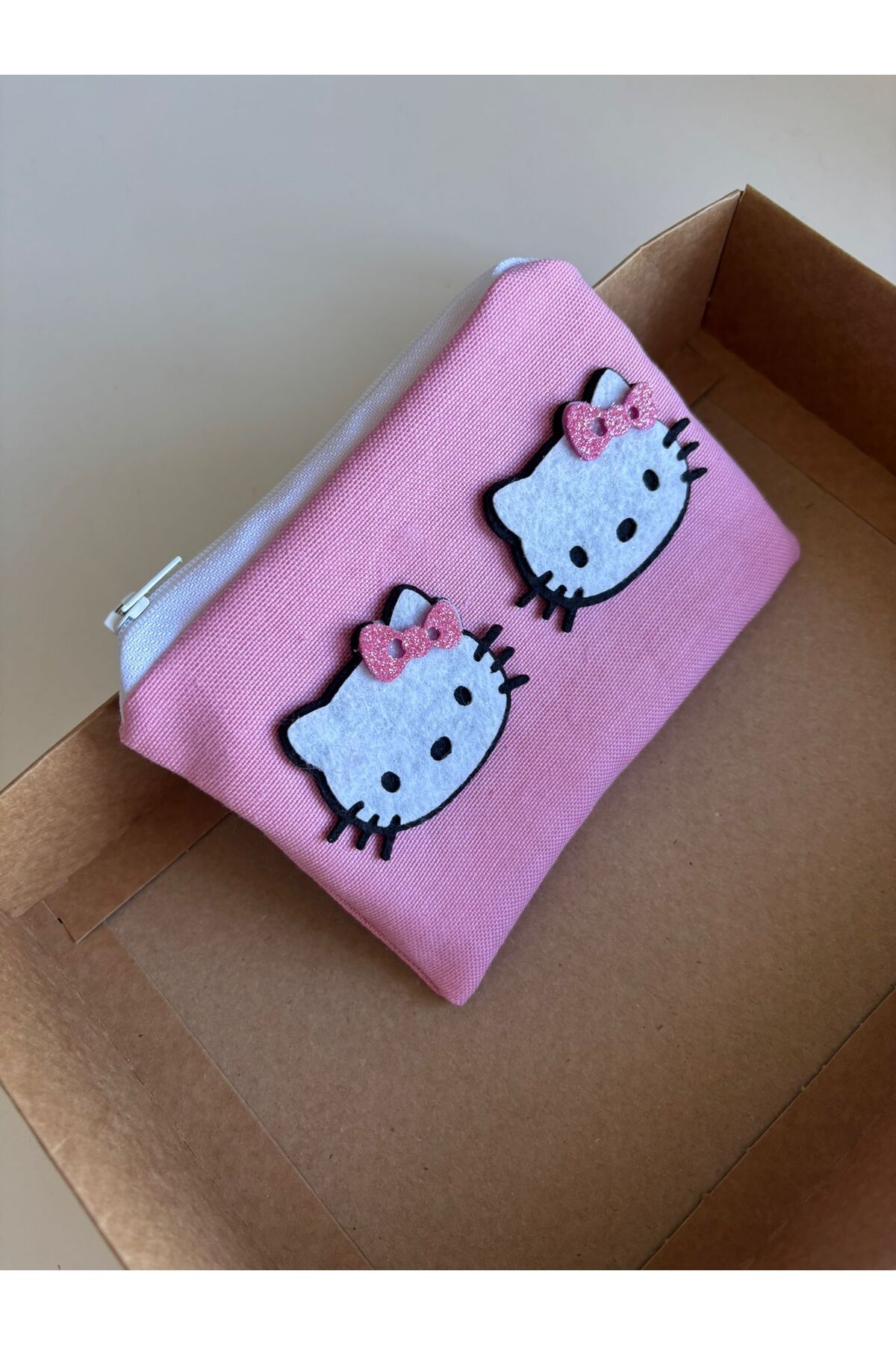 Hello Kitty-Handmade Linen Hello Kitty Children's Wallet 1