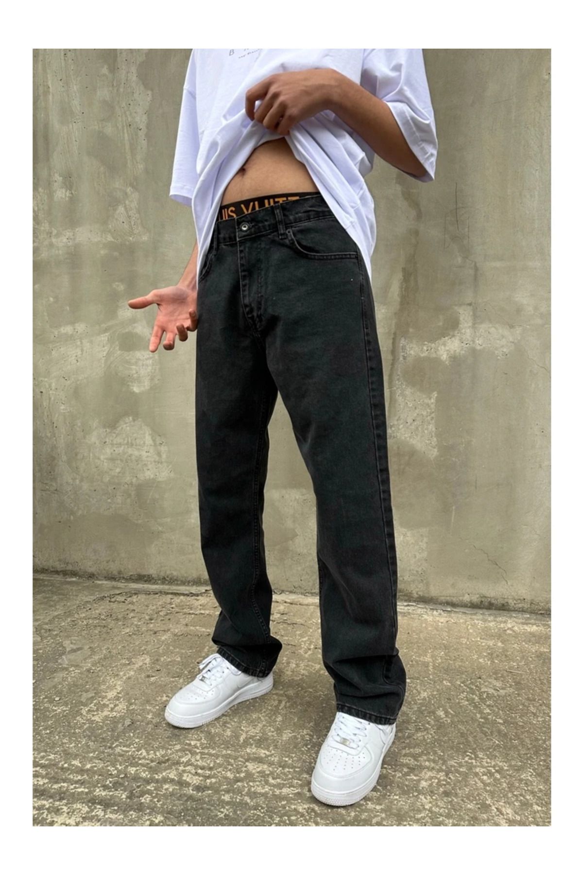 wamoss Erkek Yeni Sezon Yıkamalı Baggy Pantolon FBGK 2025 görsel 2