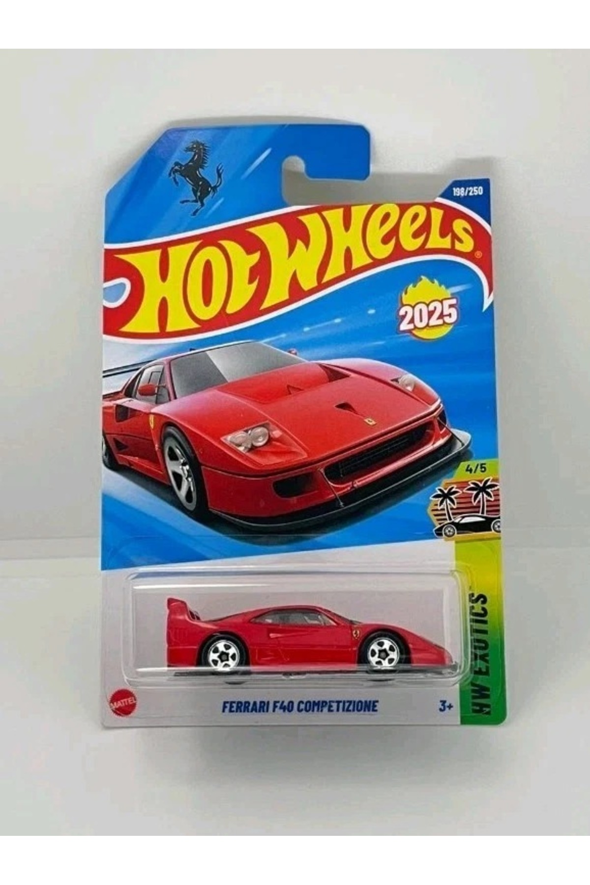 HOT WHEELS Ferrari F40 Competizione Uzun Kart Kırmızı 2025