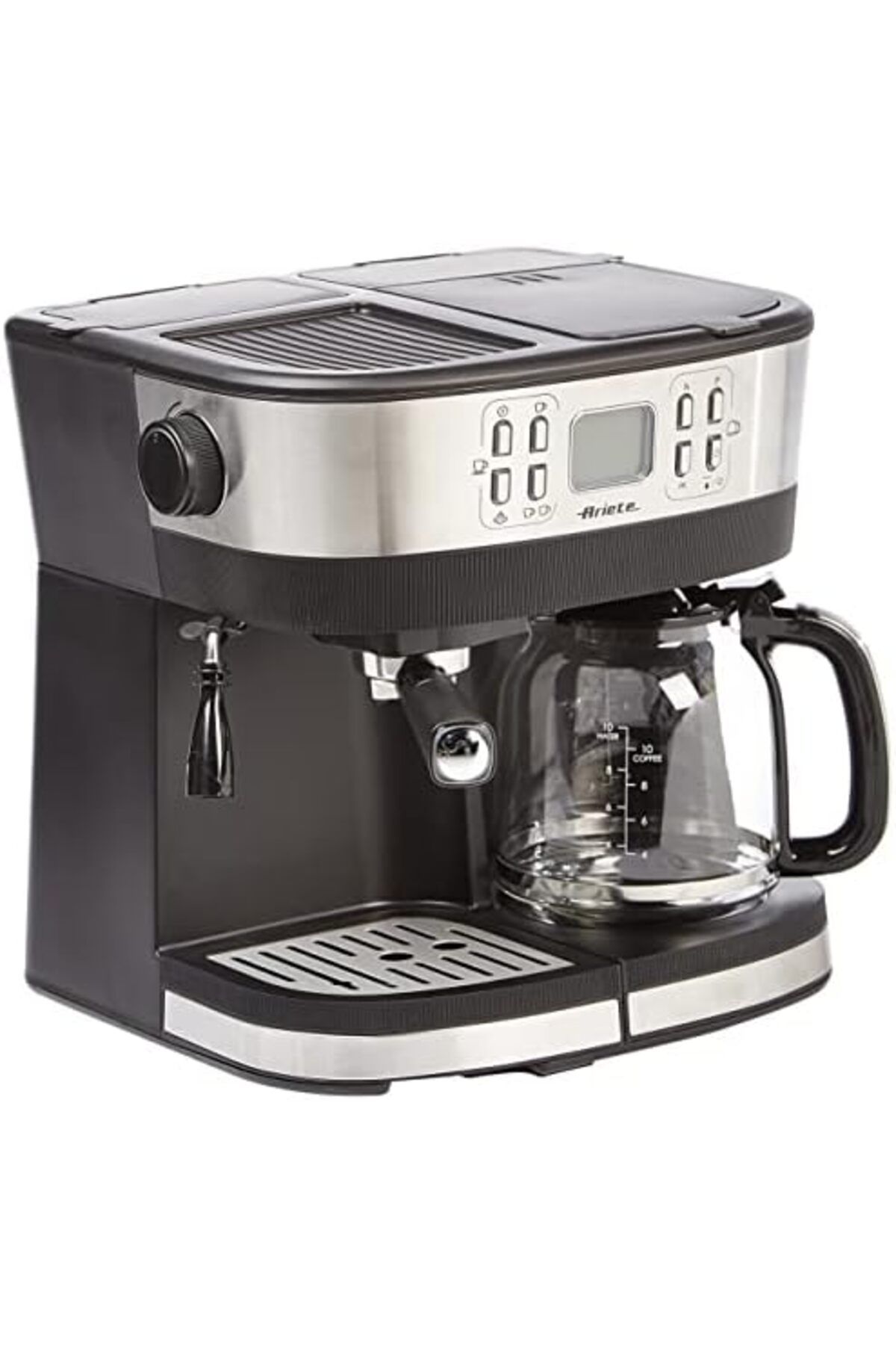 ARIETE-2 In 1 Espresso + Drip Coffee Maker Machine, with Steam Function at 20 Bar, LCD Display, 4h W 2