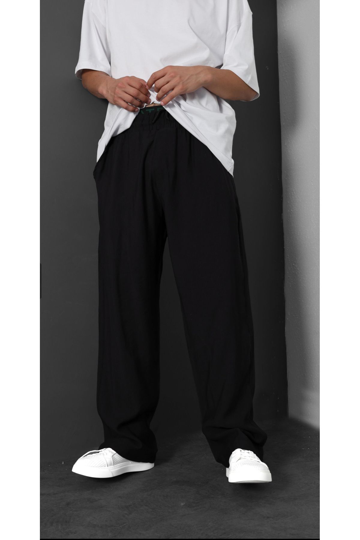 Yeni Sezon Beli Lastikli Yeni Sezon Erkek Baggy Pantolon Srp1 — نقره‌ای SRPBG1