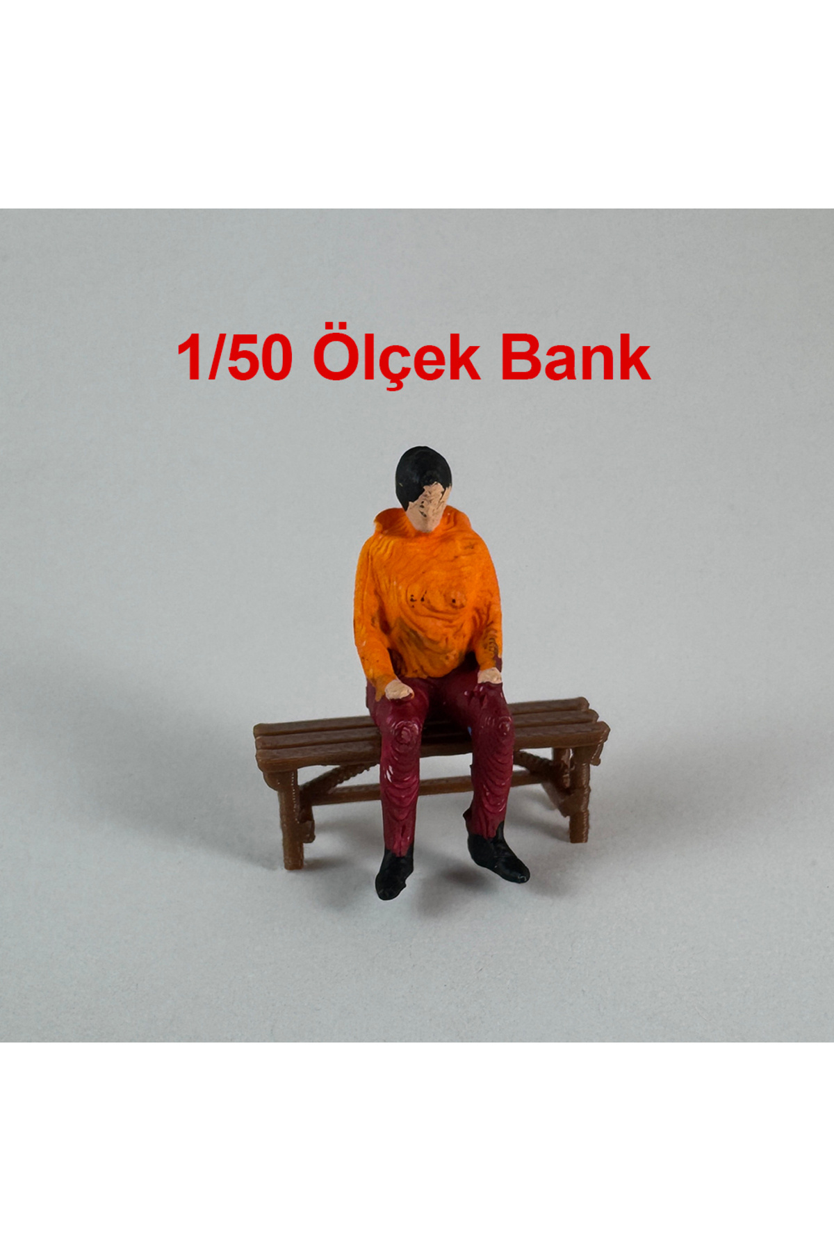 Köseoğlu 4 Adet Park Bahçe Oturma Bankı - 1/50 Ölçekli 1:50 2 cm - Figür, Maket, Minyatür