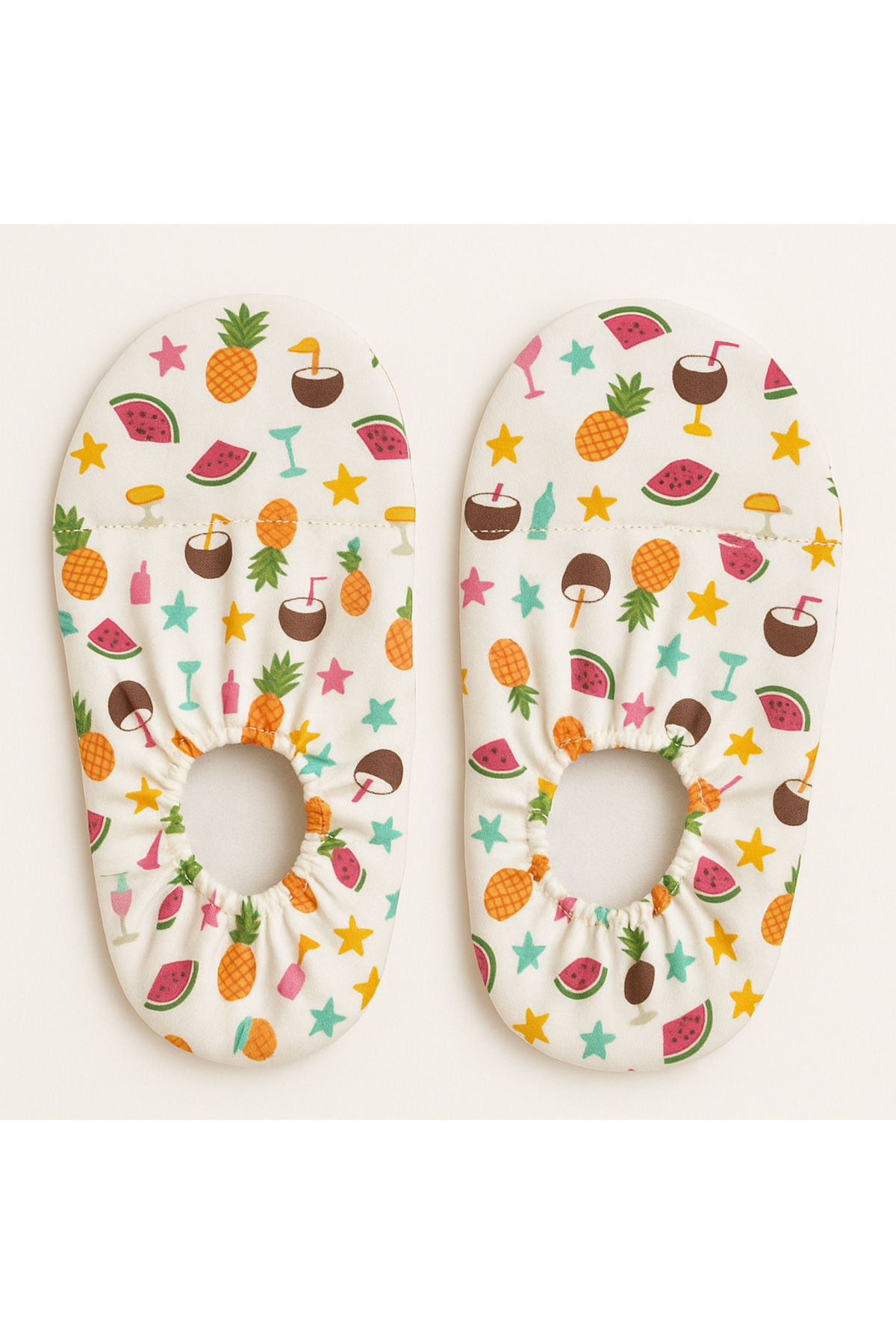 Non-slip Sole Girls' Sea Shoes Swimwear Fabric Tropical Fruit Pattern