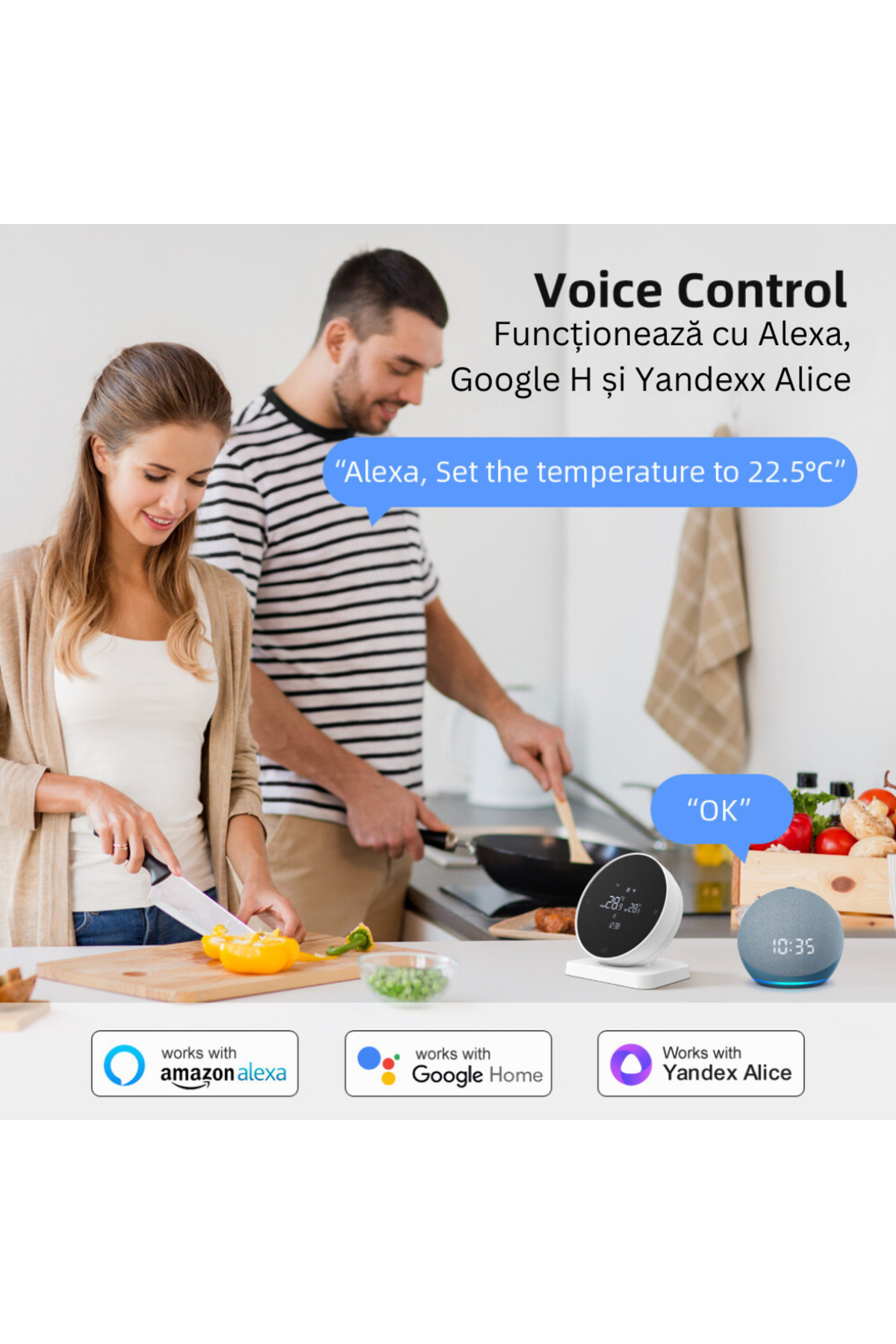 D&K WONDER-Smart Ambient Thermostat, WiFi, RF Wireless, Tuya/Google Home/Alexa, Programmable, Receiver Included 5