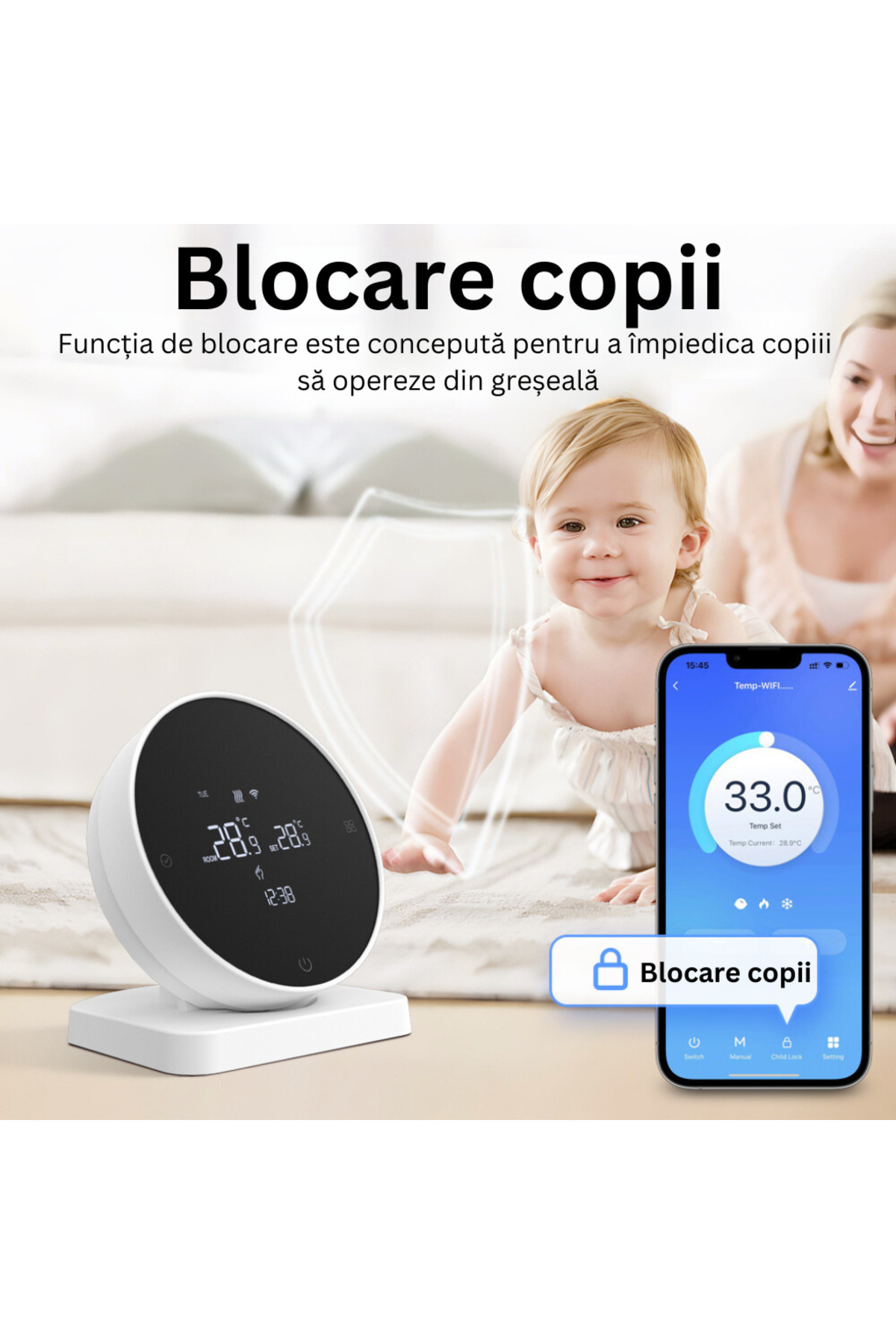 D&K WONDER-Smart Ambient Thermostat, WiFi, RF Wireless, Tuya/Google Home/Alexa, Programmable, Receiver Included 3