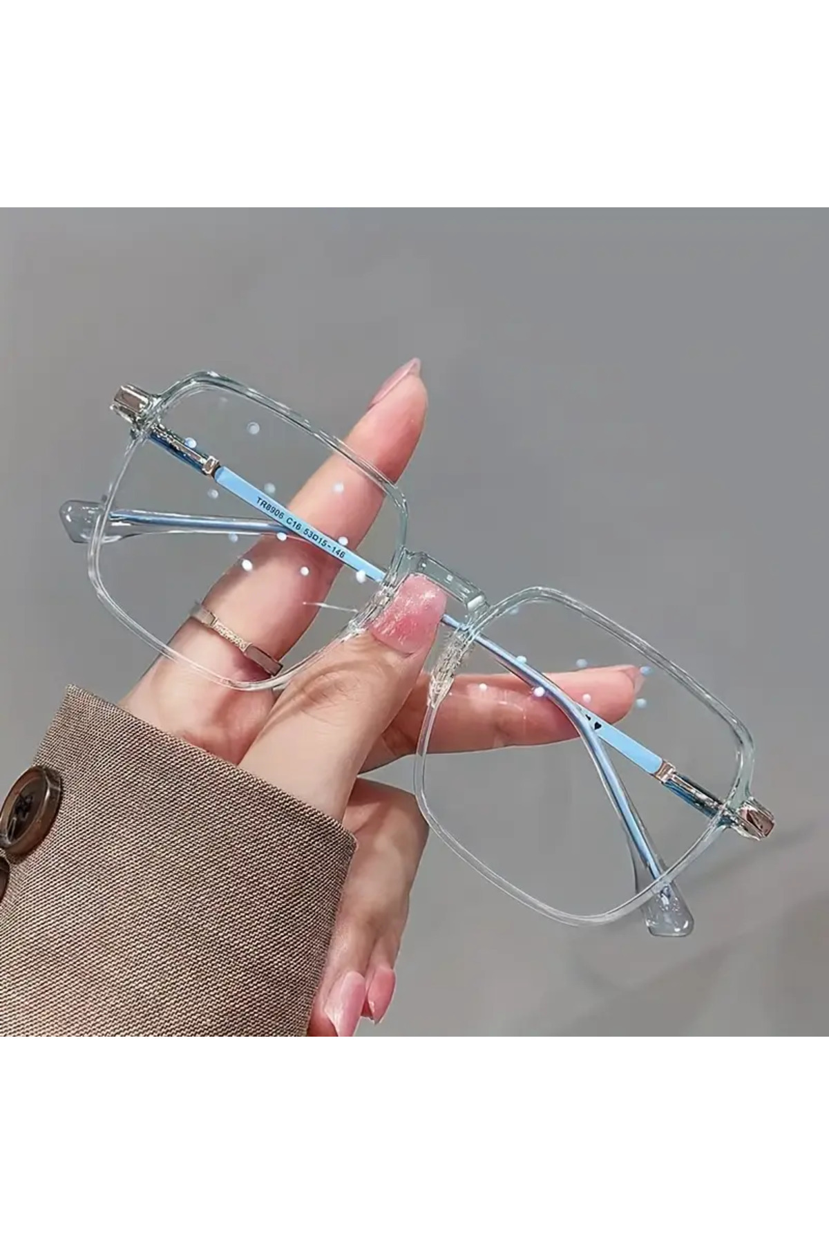 Singularis Şeffaf Temiz Mavi Gözlük – Göz Yorgunluğu Önleyici, Hafif Tasarım Unisex Bilgisayar Gözlüğü