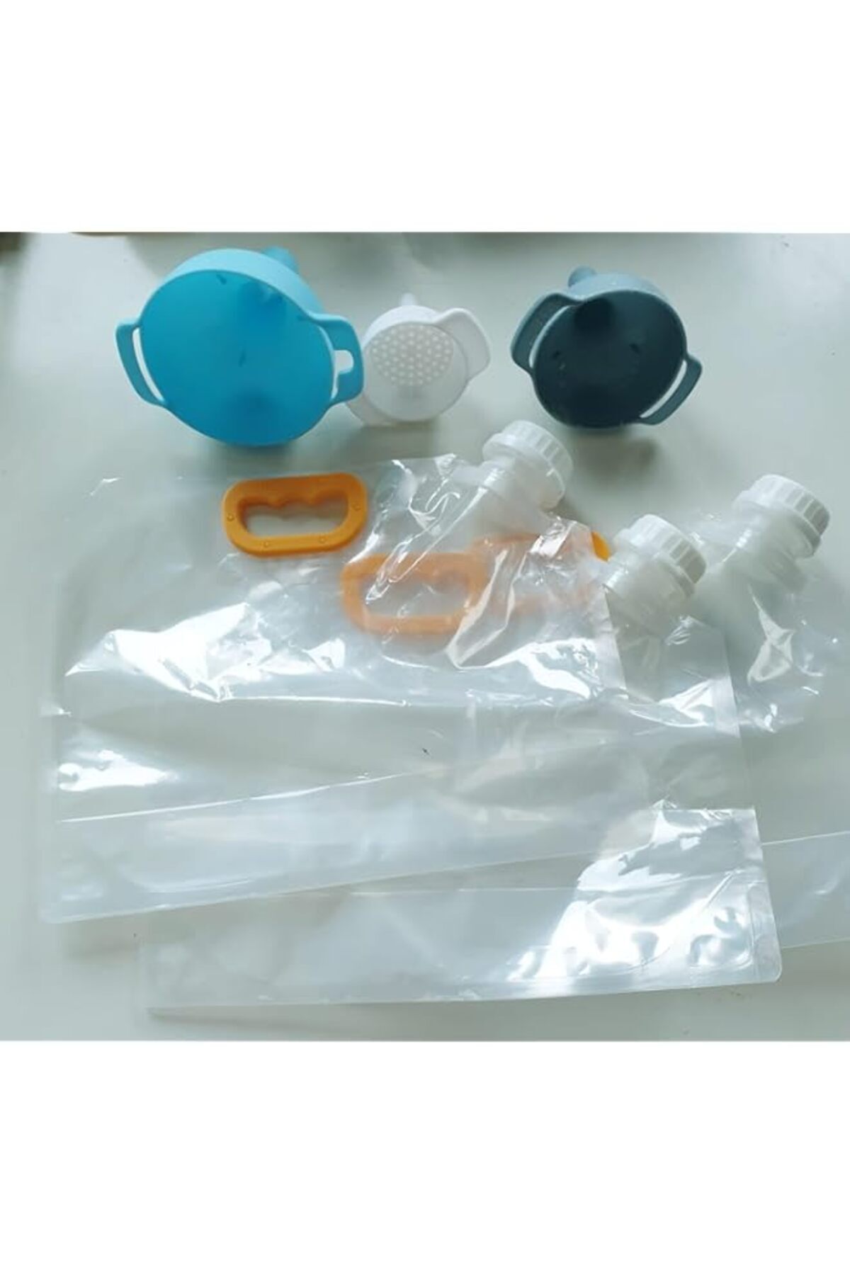 Generic-Storage set of 10 reusable bags of different sizes for filling grains and liquids, with filling too 1