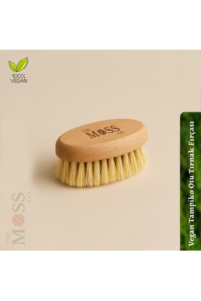 THE MOSS CO. The Moss Co. %100 Doğal Vegan Tampiko Otu Tırnak Fırçası (File K...
