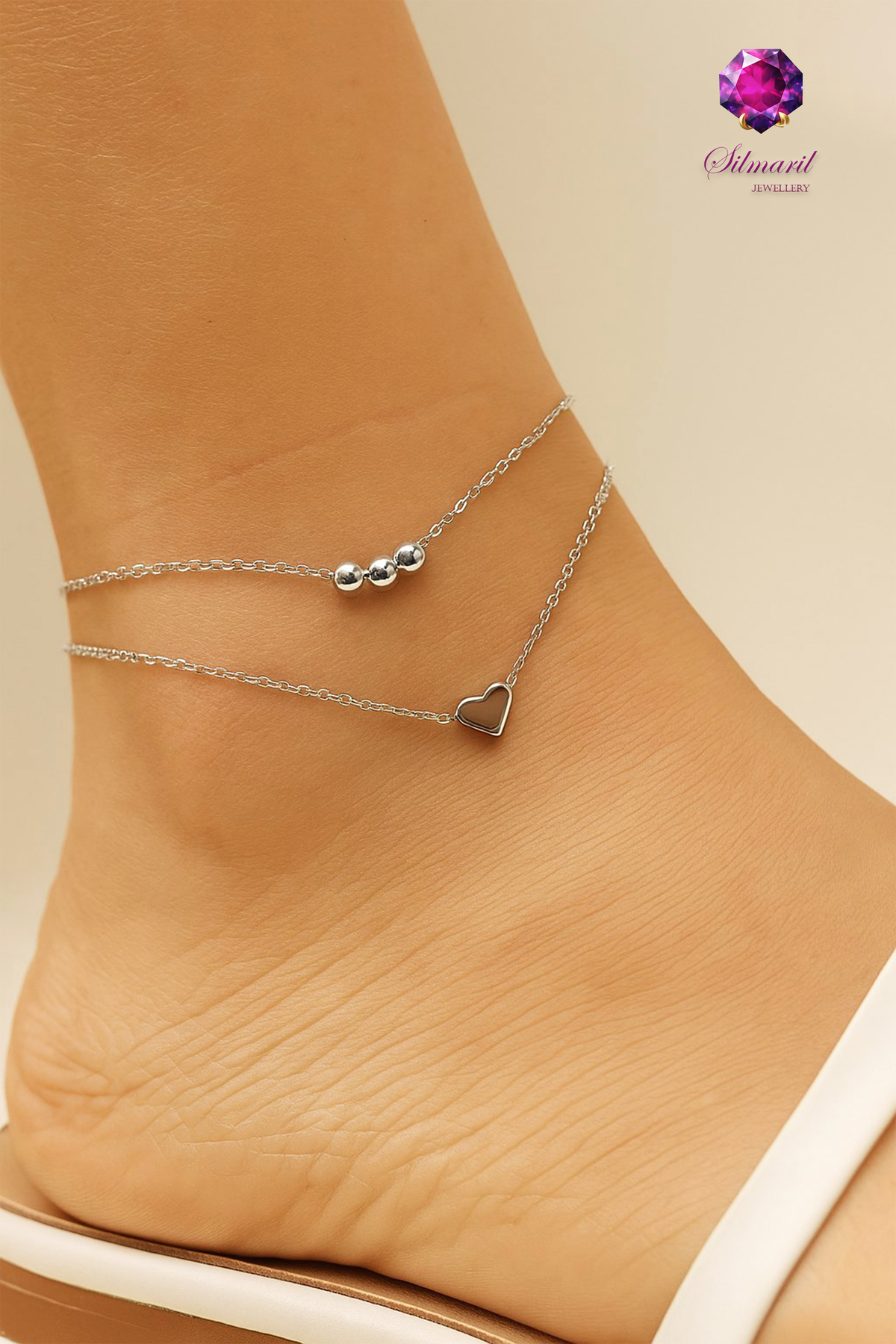 Gümüş Renk Dorika Kalp Model Paslanmaz Çelik Halhal – Stainless Steel — Silmaril Store (4)