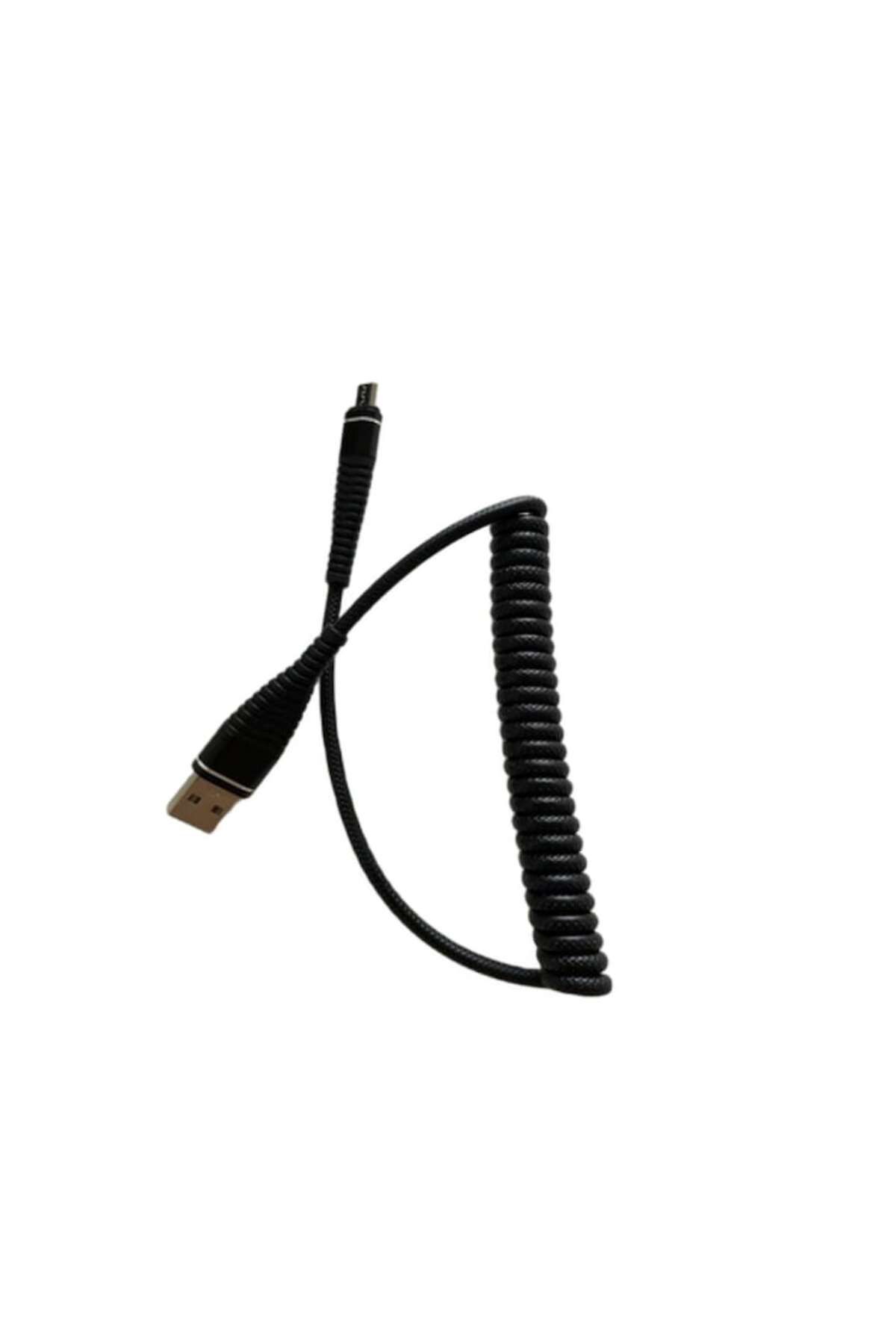 SOHO-Cablu de încărcare spiralat Micro USB pentru dispozitive Android, 1,2 m, negru 2