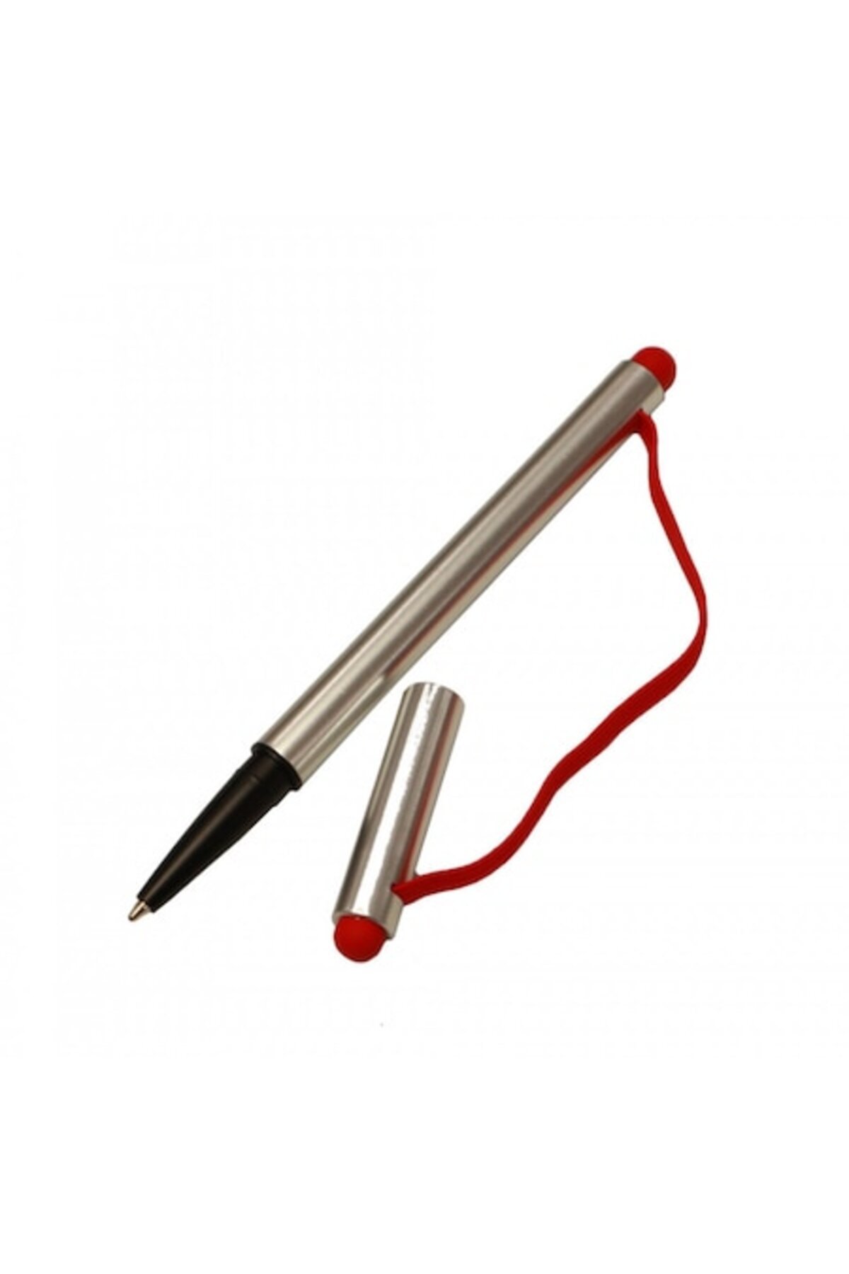 OEM-Stylus versatile 2 in 1, cap and elastic, for touch screen devices, red 1