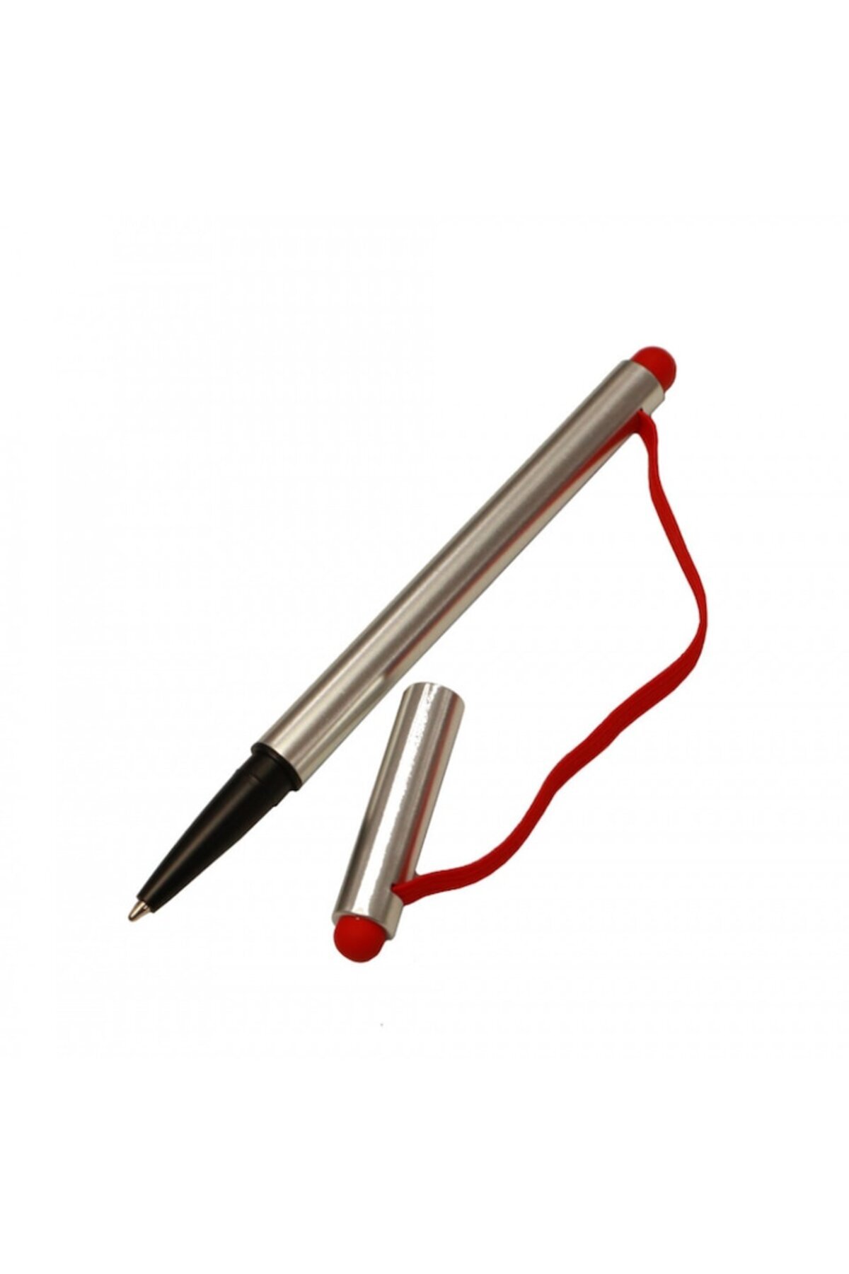 OEM-Stylus versatile 2 in 1, cap and elastic, for touch screen devices, red 2