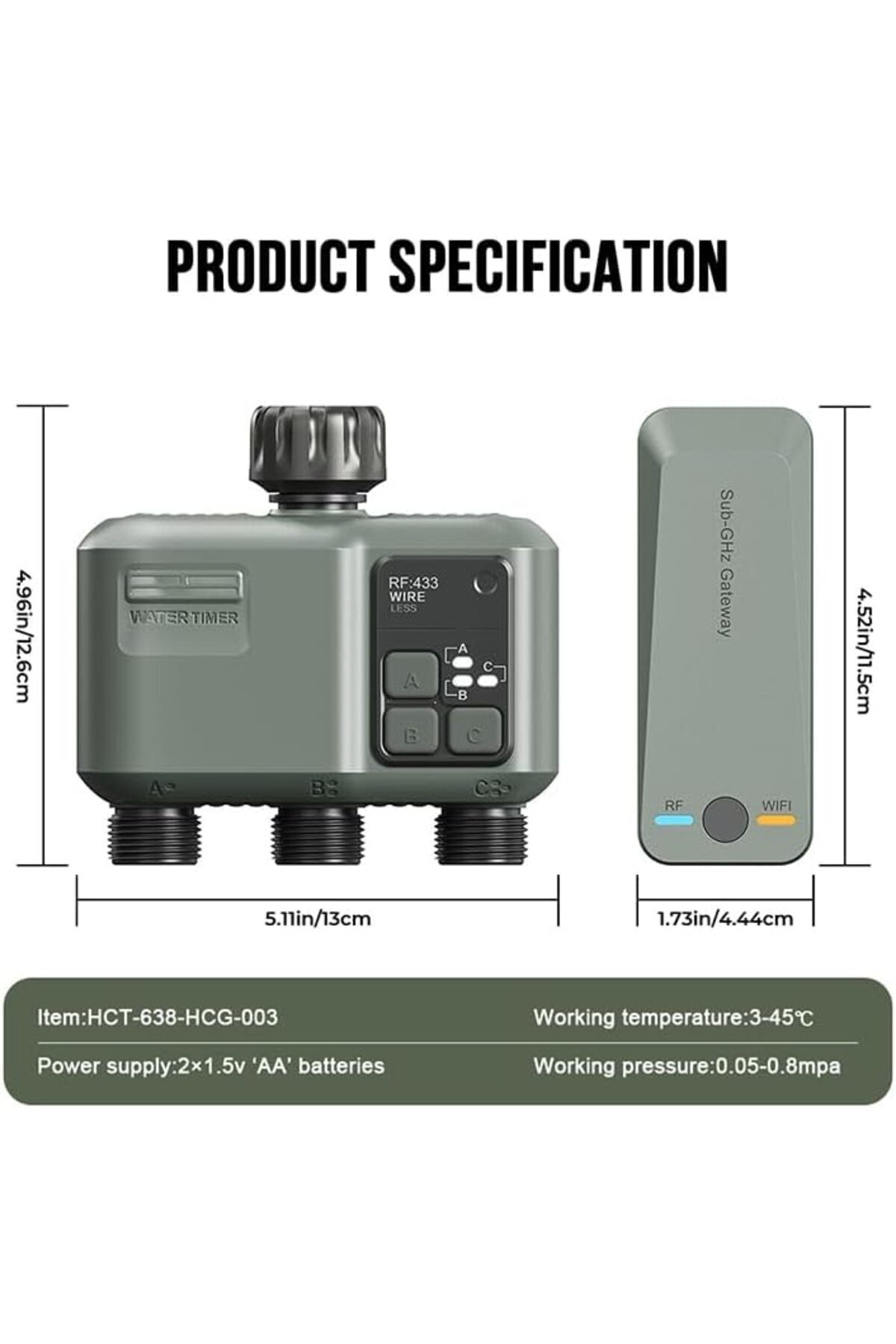 Egardenkart-Water Timer WiFi - Multifunctional Sprinkler Timer for Automatic Irrigation System | Spr 6